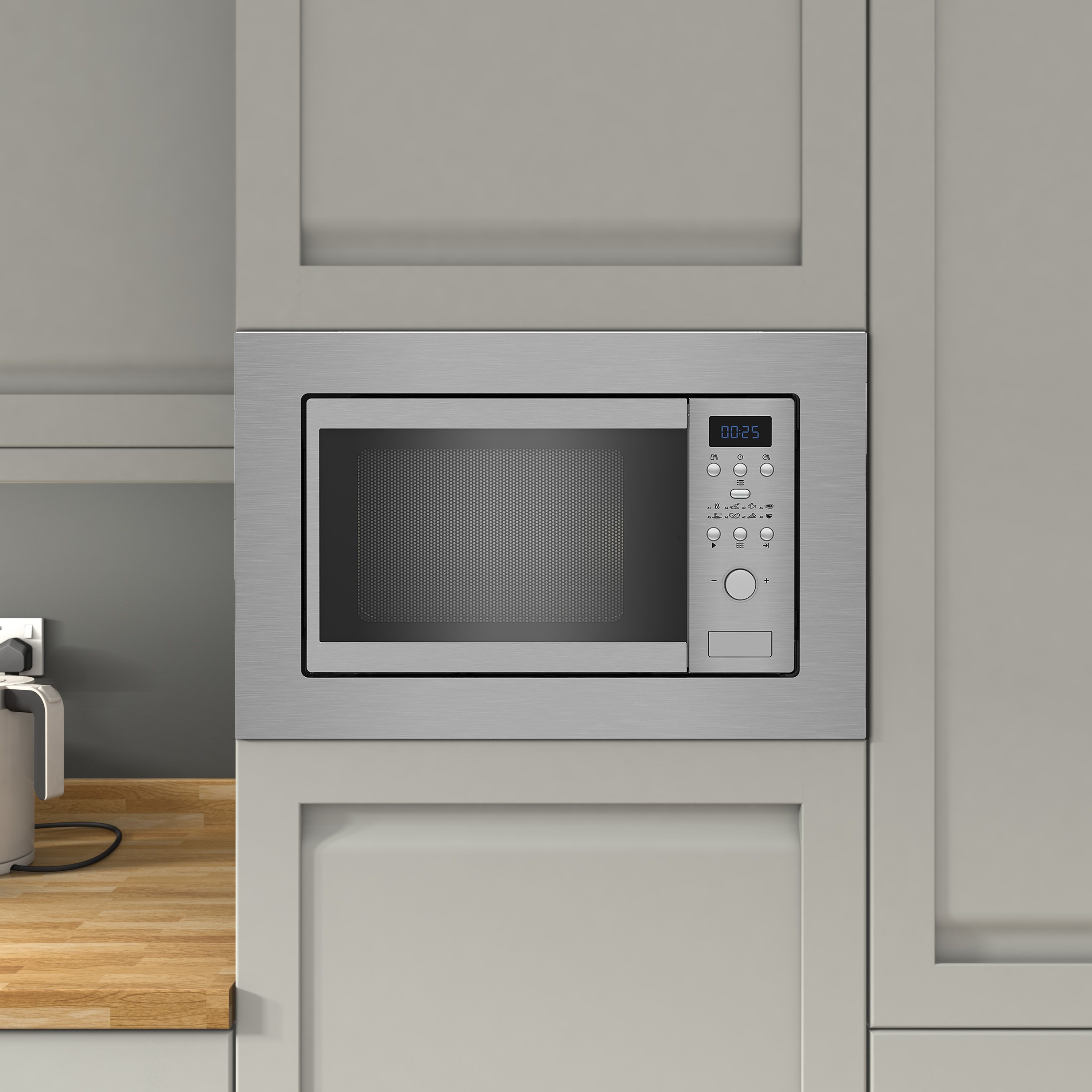 Beko BMOB17131X 17L Built-in Microwave - Stainless steel