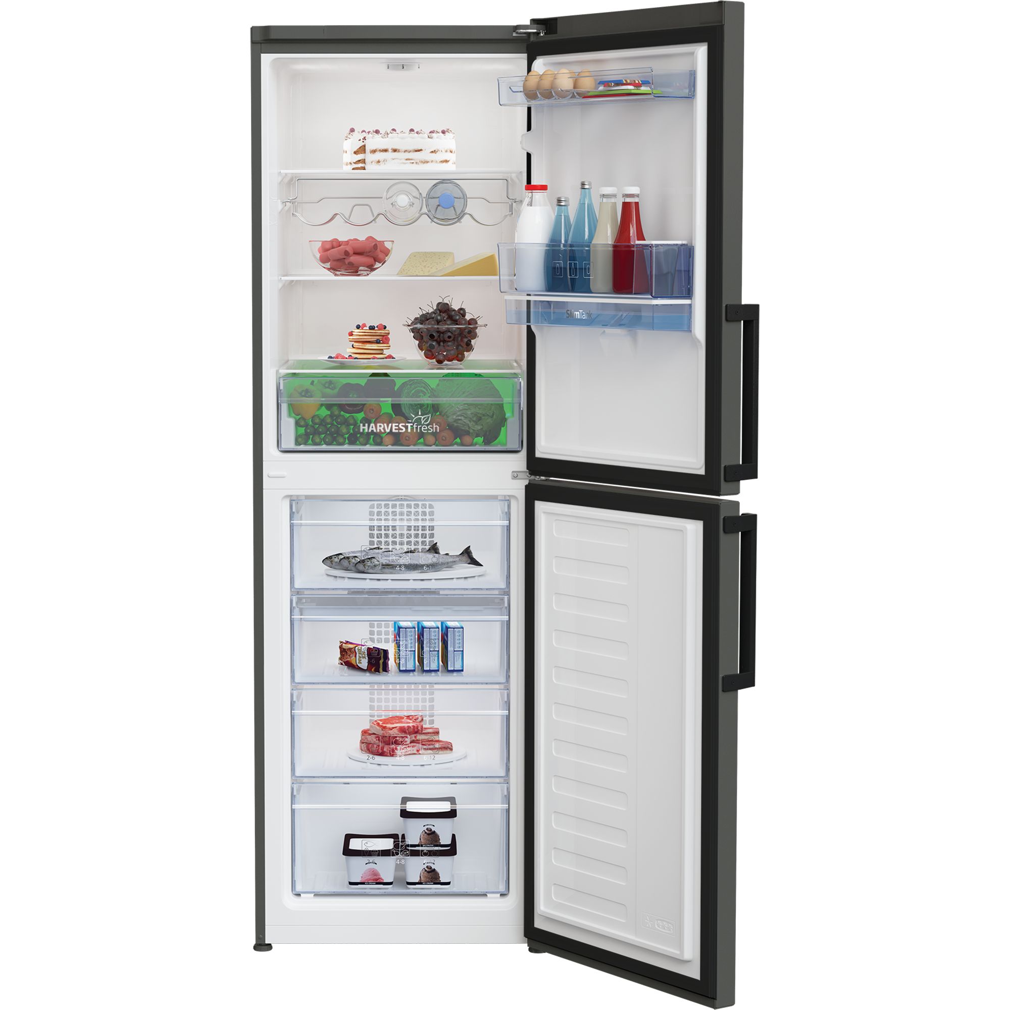 Beko graphite fridge deals freezer