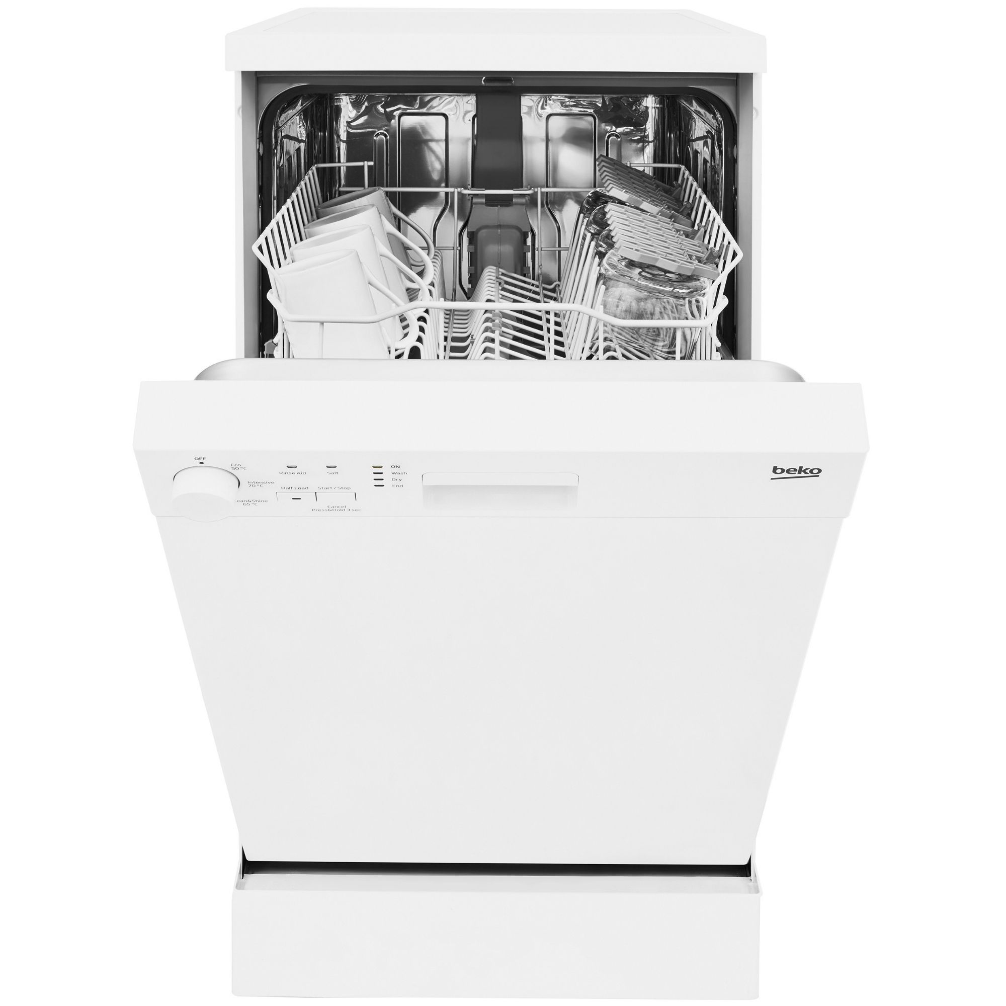 Beko dfs05010w slimline store dishwasher