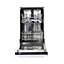 Beko DIS15Q10 Integrated Slimline Dishwasher - Black & white