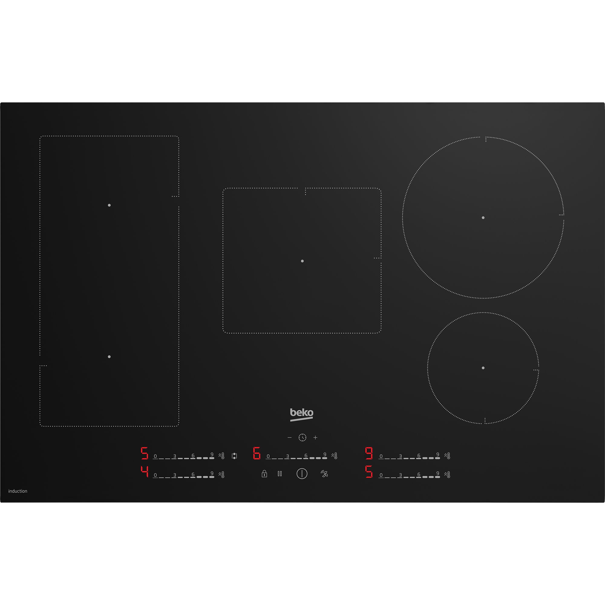 Beko HII85700UFT 78cm Induction Hob - Black | Tradepoint