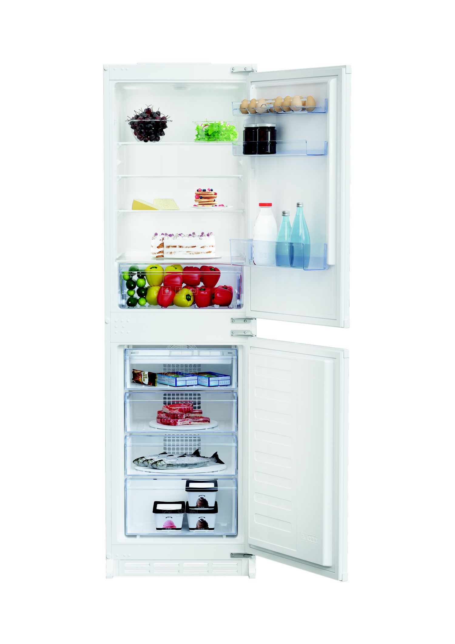 Beko Icqfd355 50 50 White Integrated Fridge Freezer Tradepoint