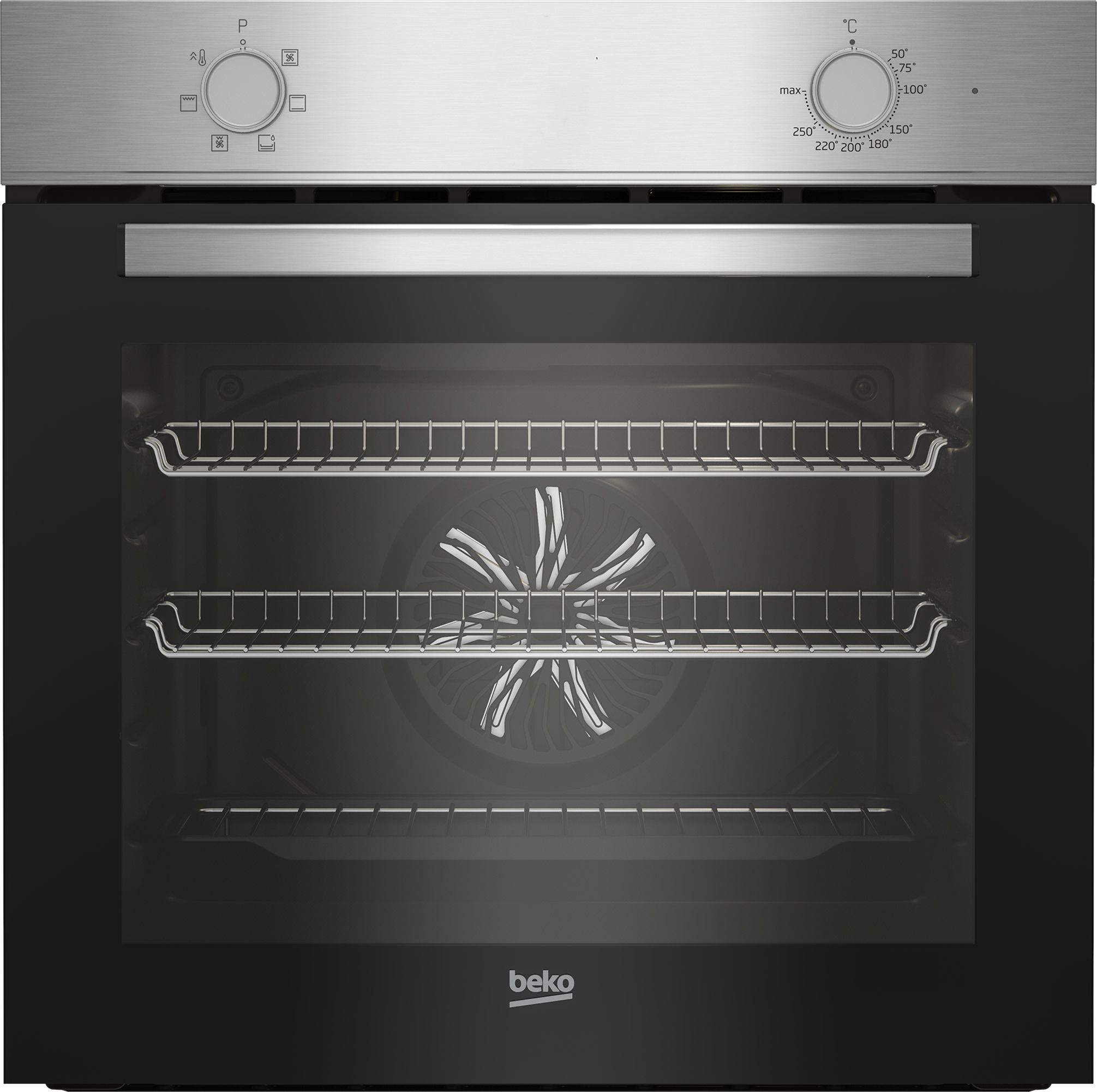 Beko QBSE222X Built-in Multifunction Oven & hob pack - Stainless steel