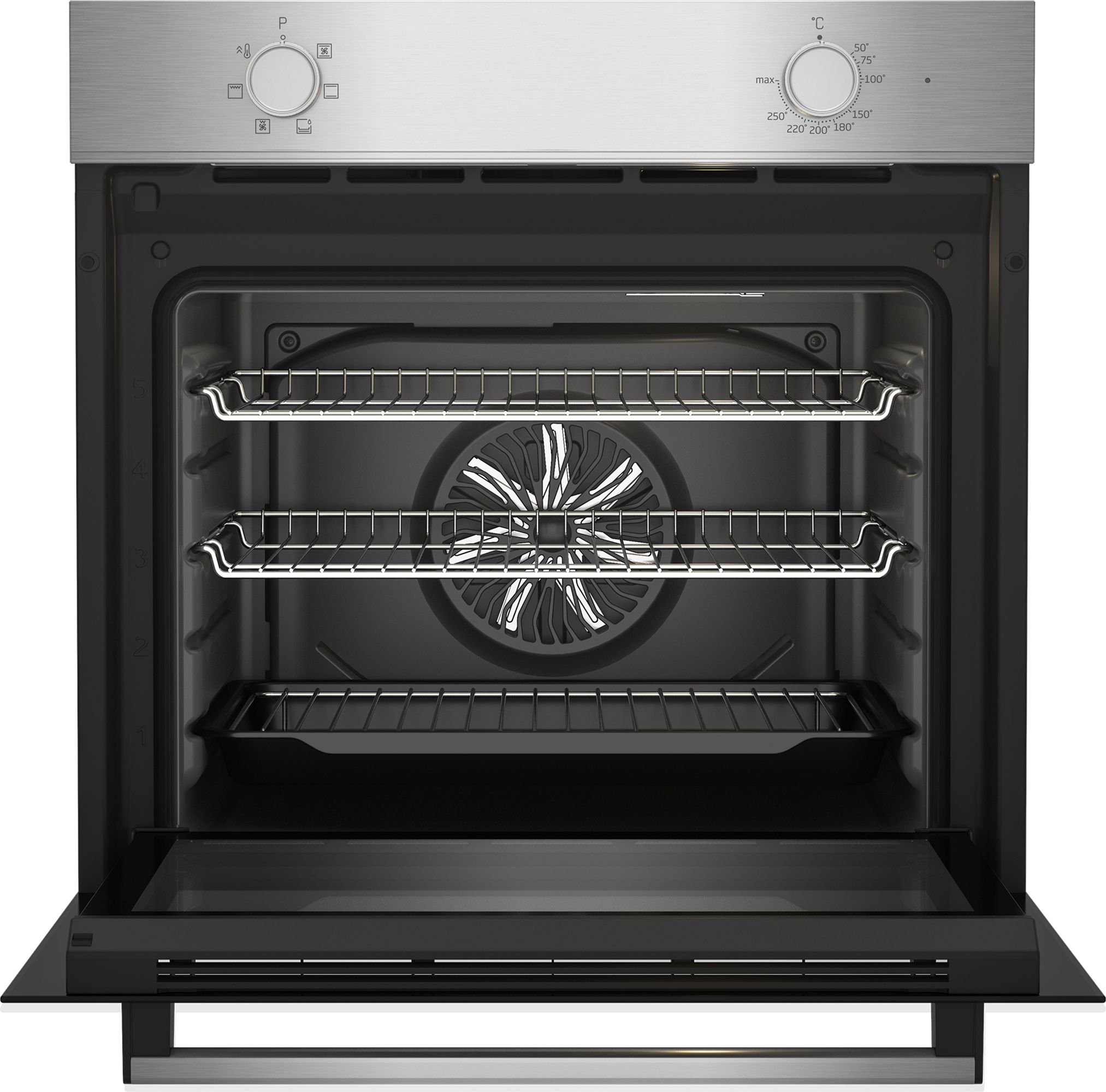 Beko QBSE222X Built-in Multifunction Oven & hob pack - Stainless steel