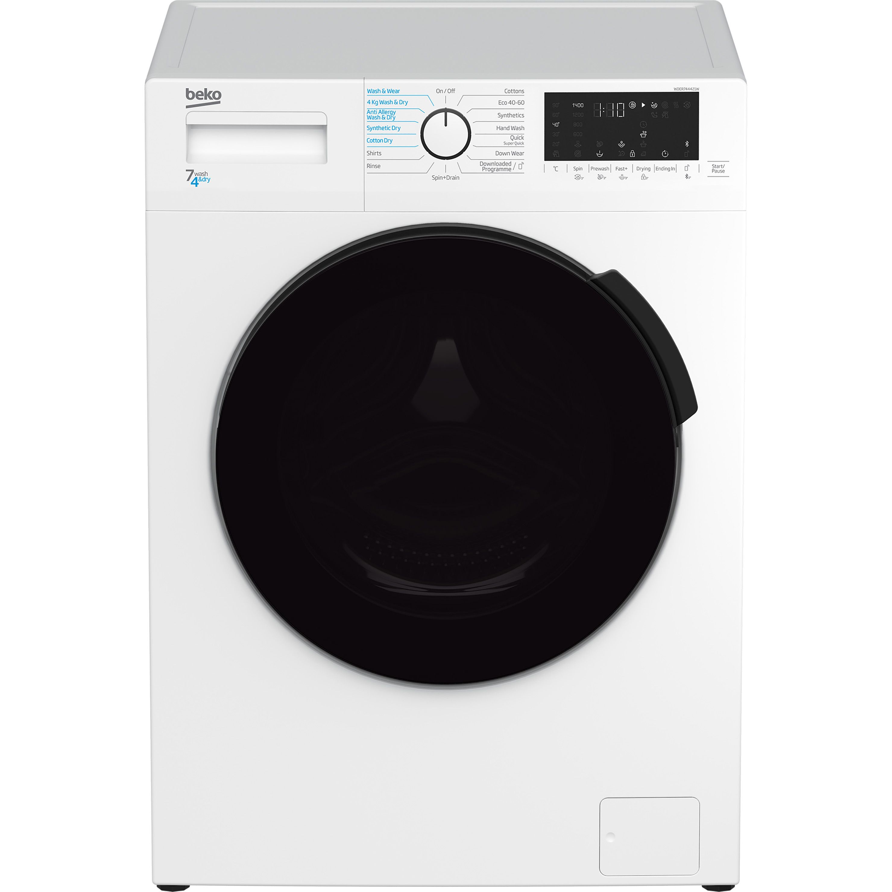 Beko WDER744421W 7kg/4kg Freestanding Condenser Washer dryer - White