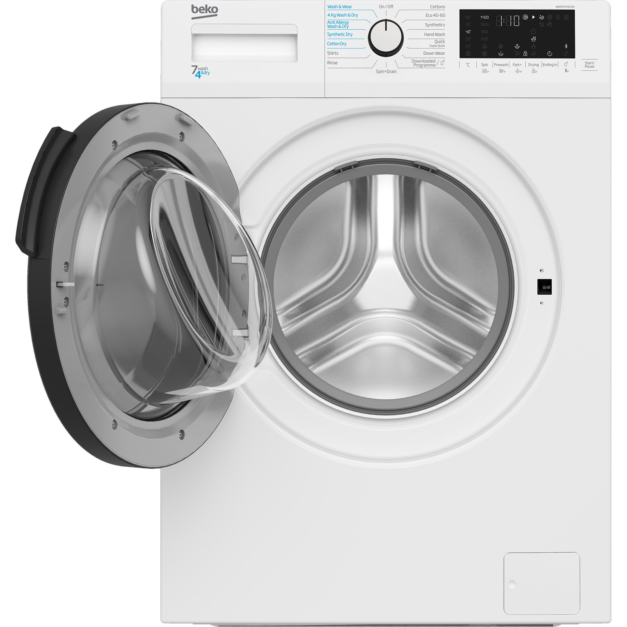 Beko WDER744421W 7kg/4kg Freestanding Condenser Washer dryer - White
