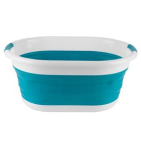 Beldray Collapsible Blue Polypropylene Laundry basket, 37L