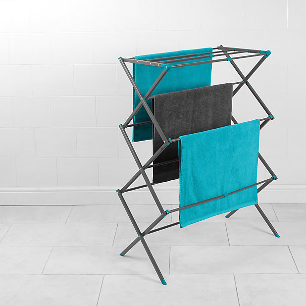 Beldray Collapsible Blue 37L Laundry basket (H)4.7cm (D)2.4cm