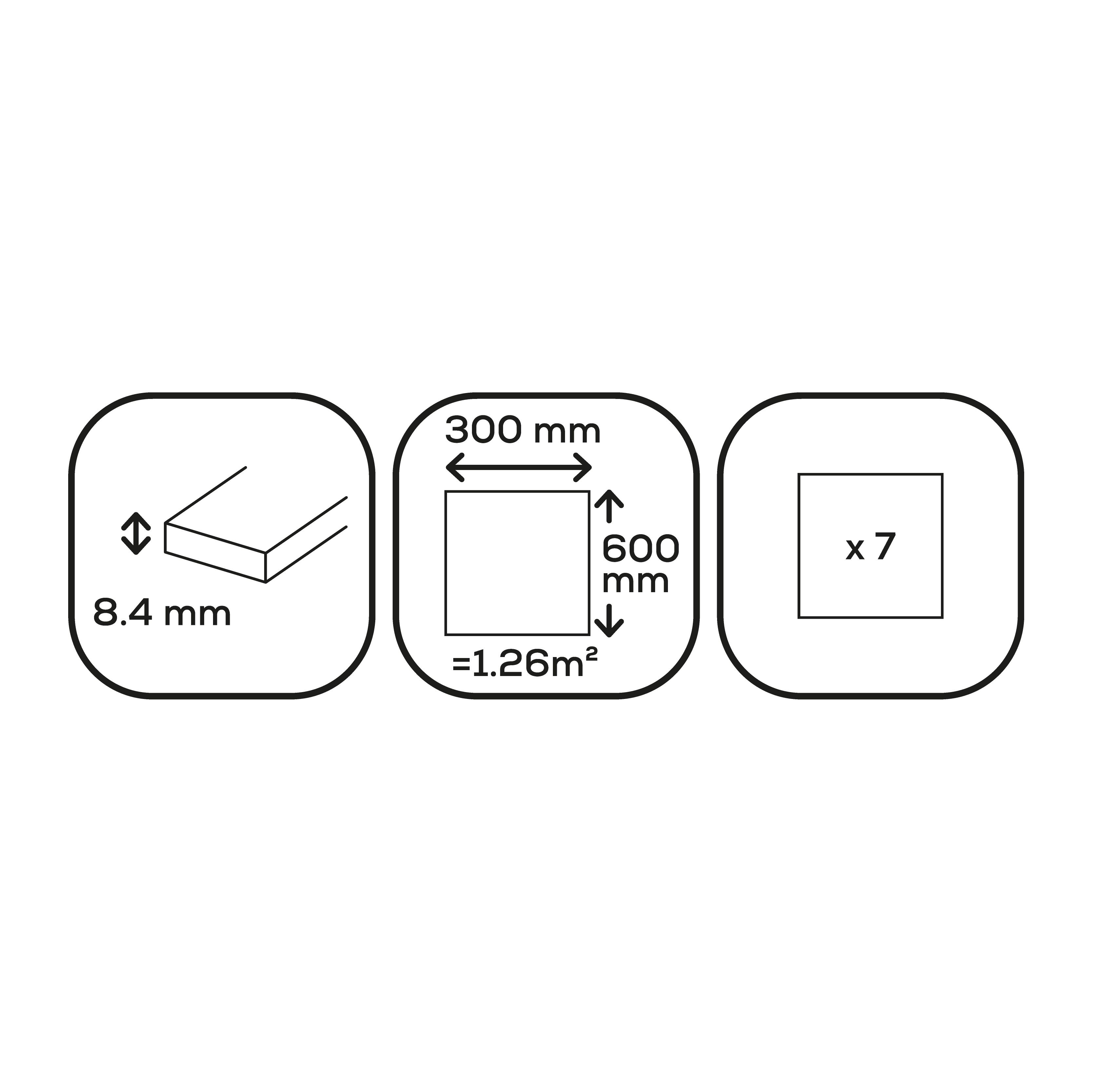 Belukha Grey Matt Stone effect Porcelain Wall & floor Tile, Pack of 3, (L)600mm (W)300mm