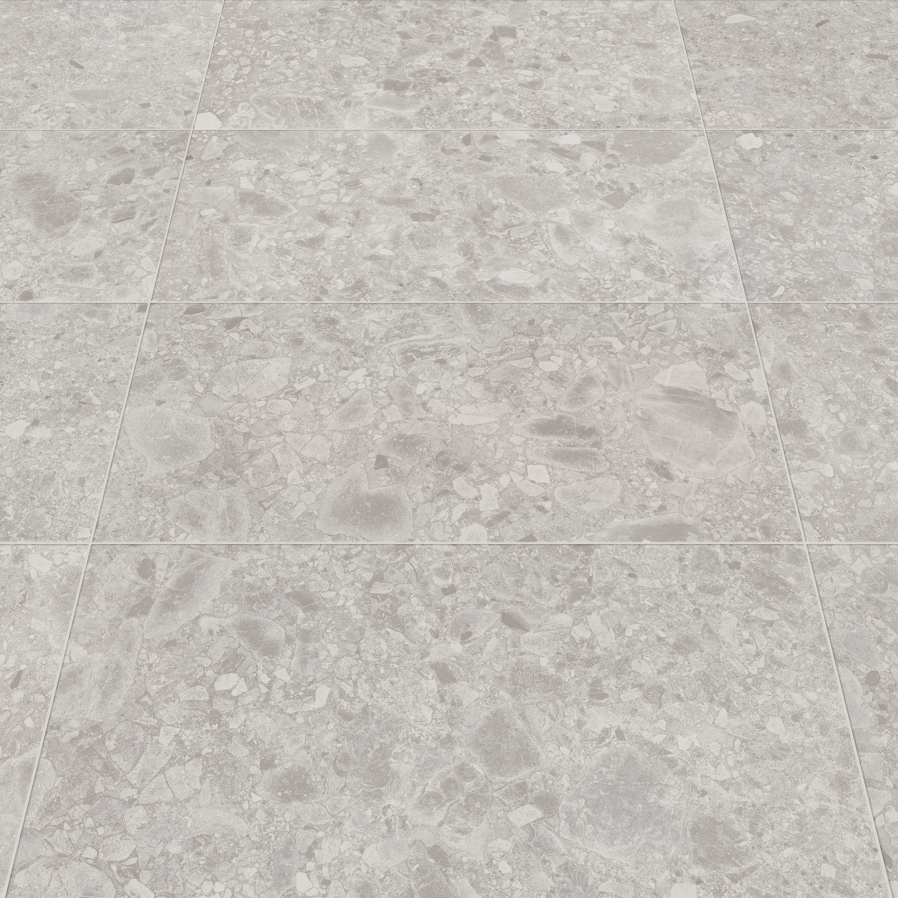 Belukha Grey Matt Stone effect Porcelain Wall & floor Tile, Pack of 3, (L)600mm (W)300mm