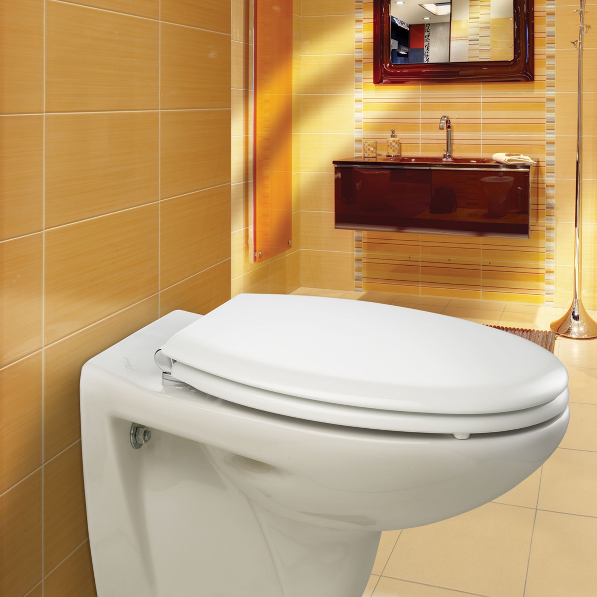 Bemis New York White Soft close Toilet seat