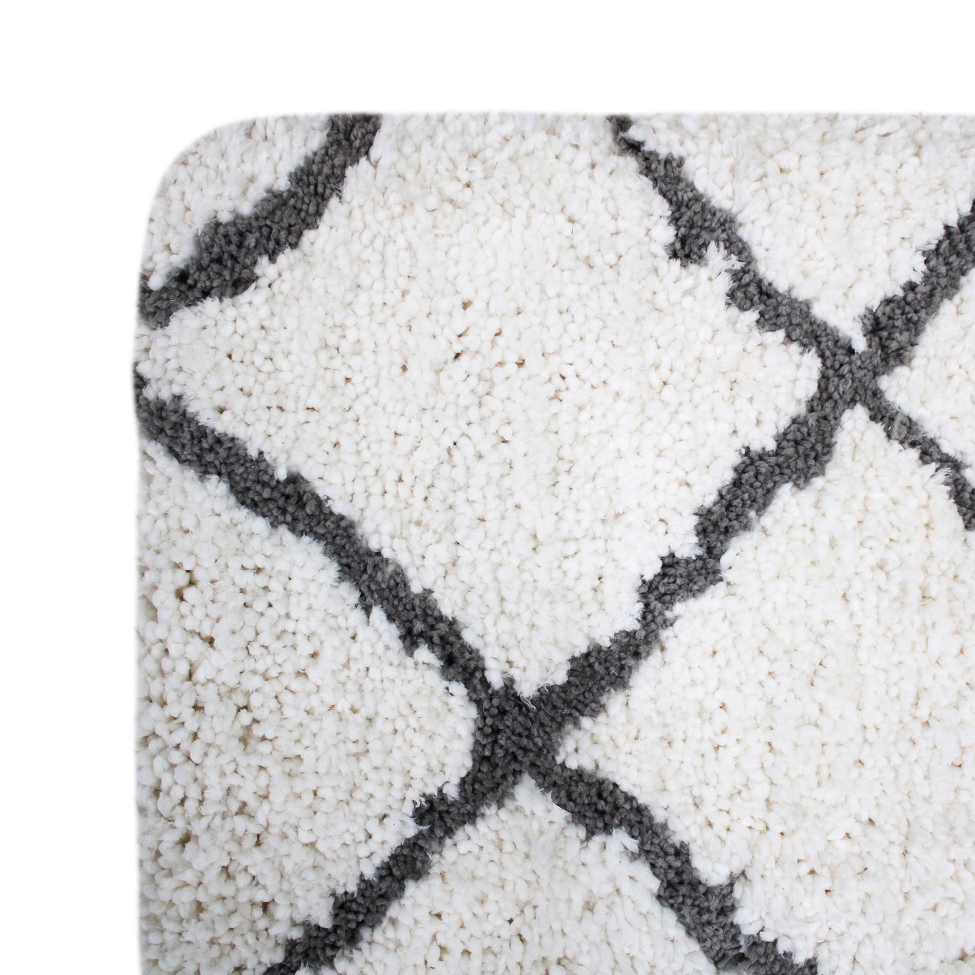 Berber White/Black Geometric Rug 170cmx120cm