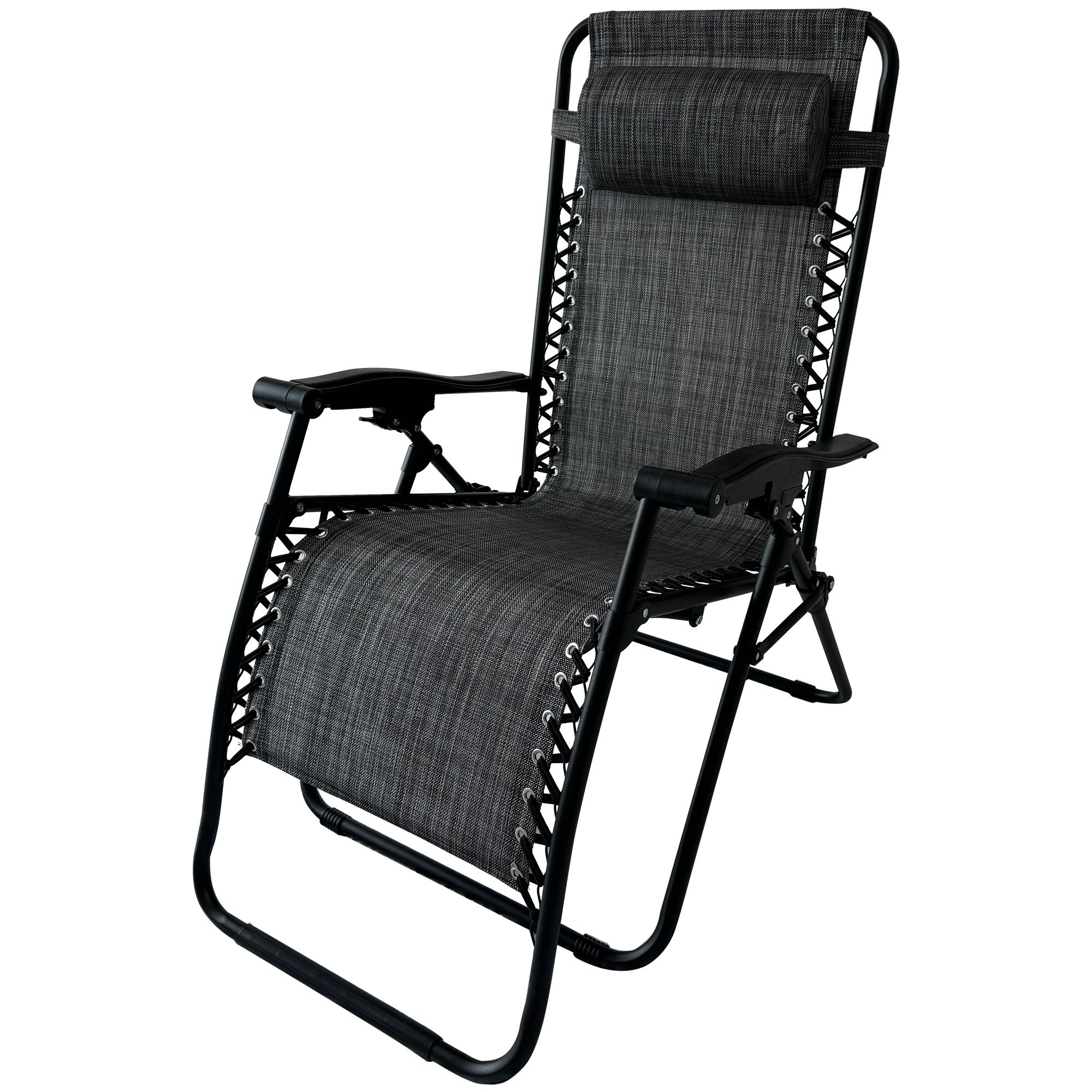 Bergama Grey Metal Gravity chair, Pack of 2