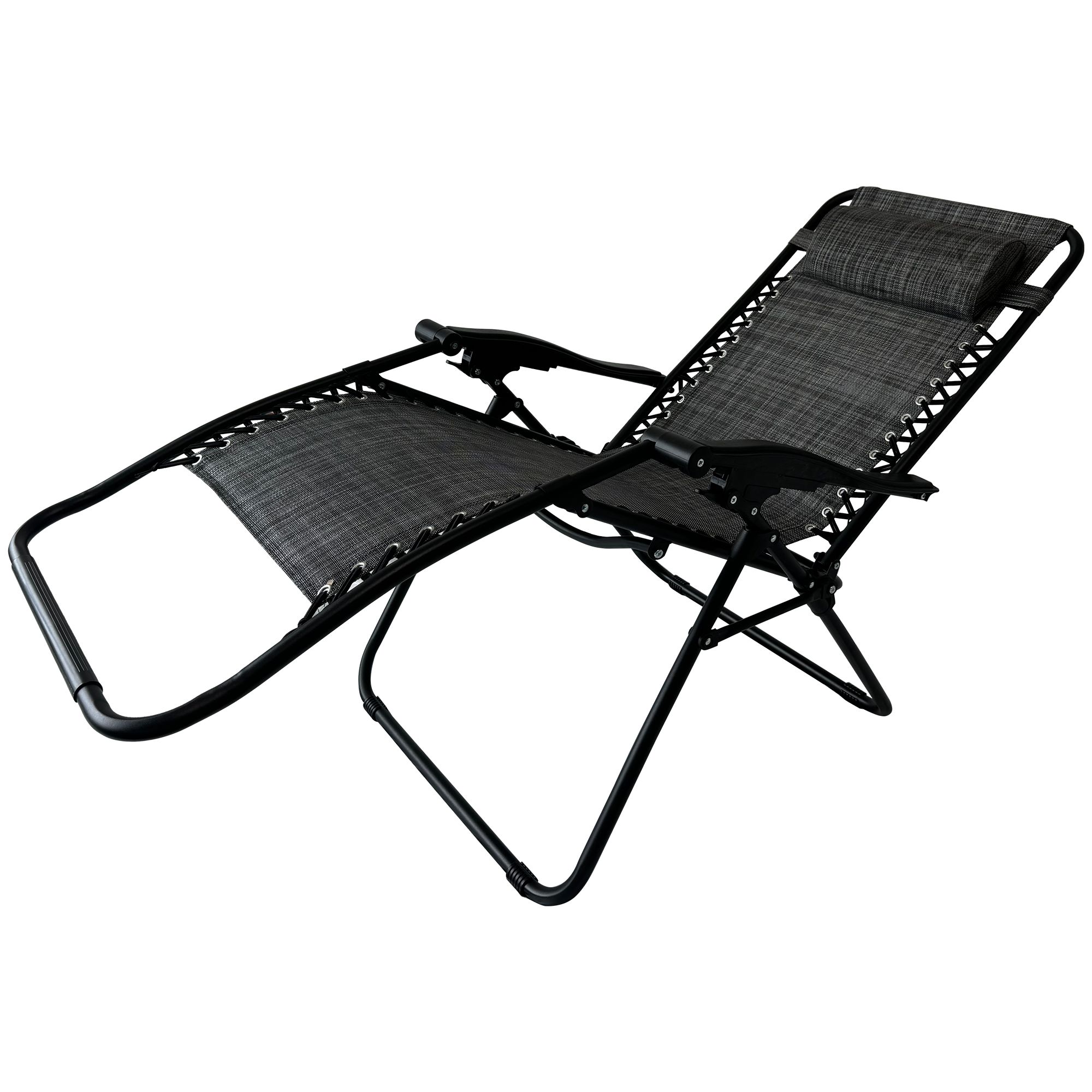 Bergama Grey Metal Gravity chair, Pack of 2