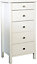 Bergen White 5 Drawer Chest of drawers (H)1058mm (W)530mm (D)410mm