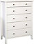 Bergen White 6 Drawer Chest of drawers (H)1058mm (W)804mm (D)410mm