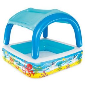 Bestway Canopy Polyvinyl chloride (PVC) Paddling pool (W) 1.4m x (L) 1.4m