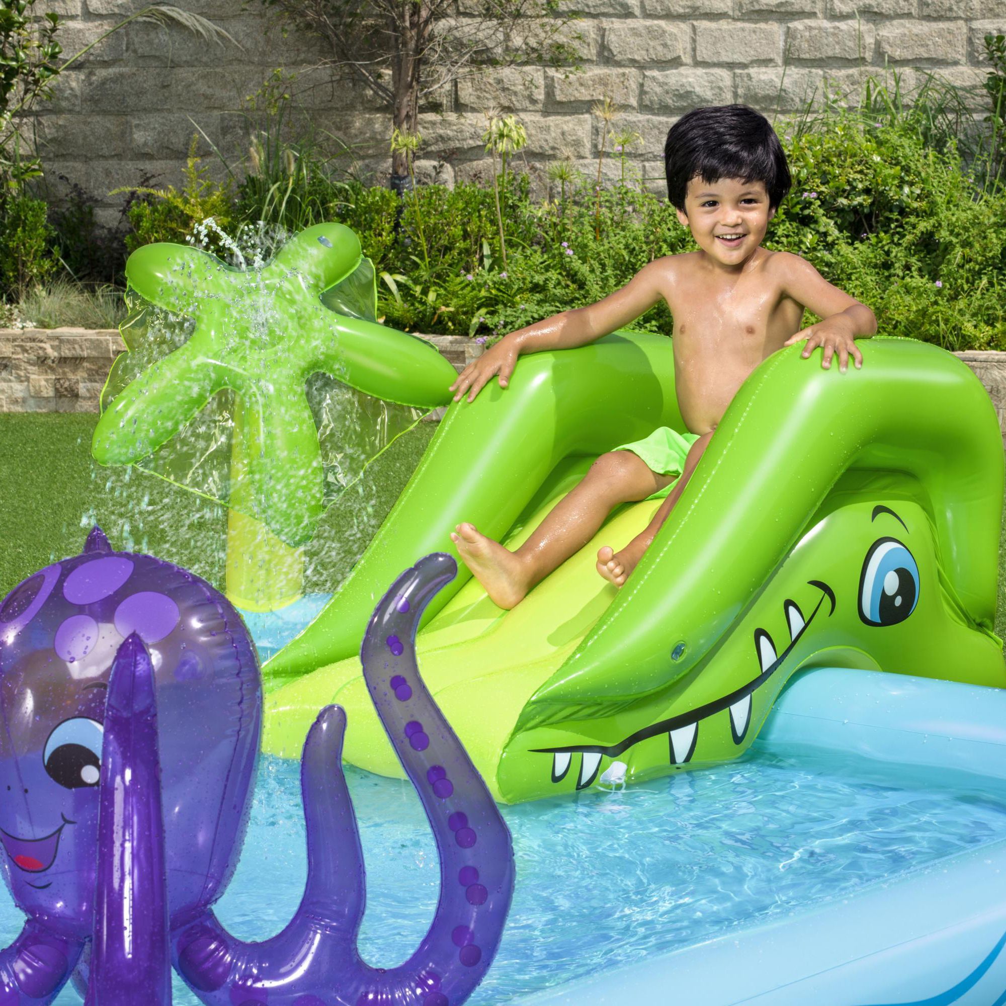 Bestway Fantastic aquarium Water park Polyvinyl chloride (PVC) Paddling pool (W) 2.06m x (L) 2.39m