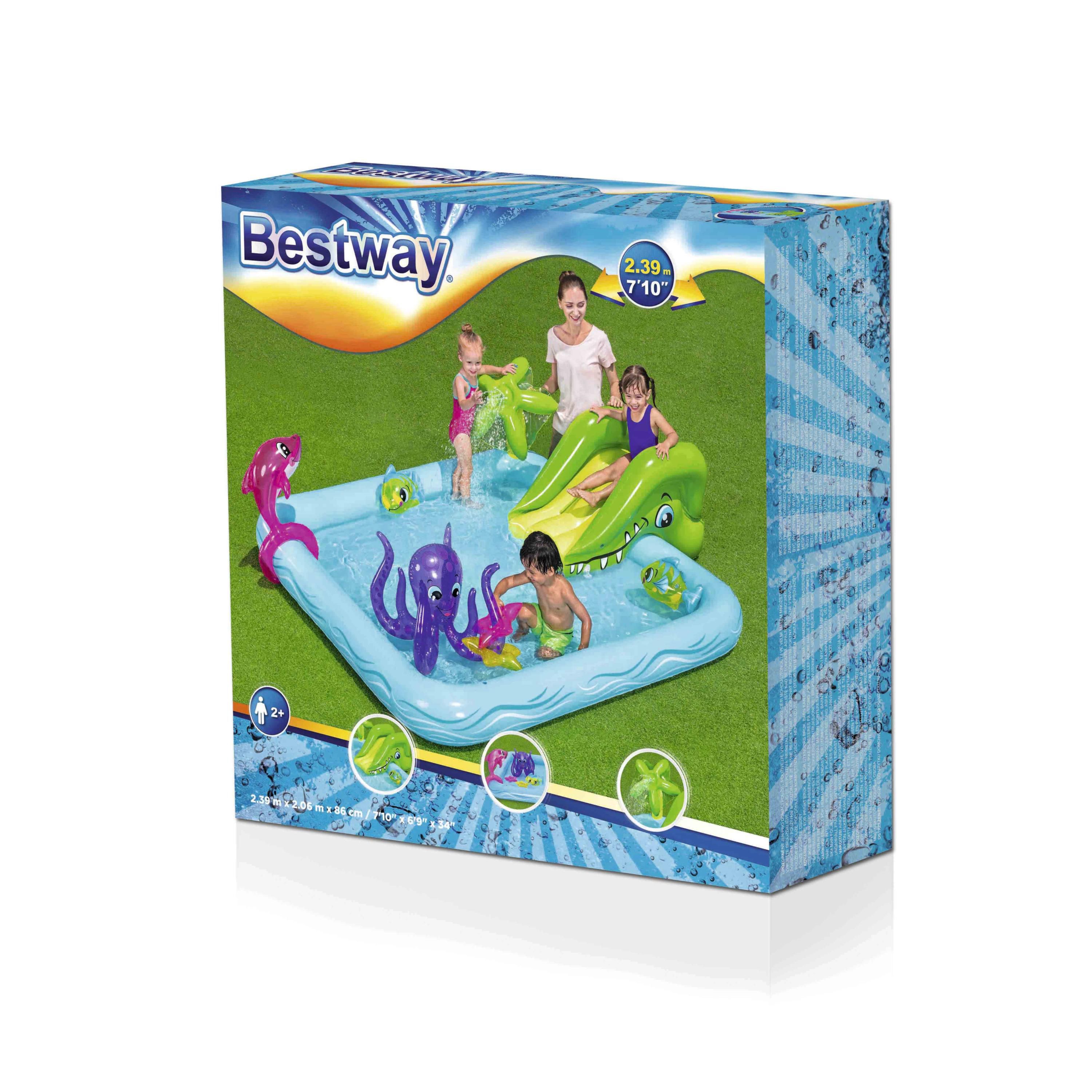 Bestway Fantastic aquarium Water park Polyvinyl chloride (PVC) Paddling pool (W) 2.06m x (L) 2.39m