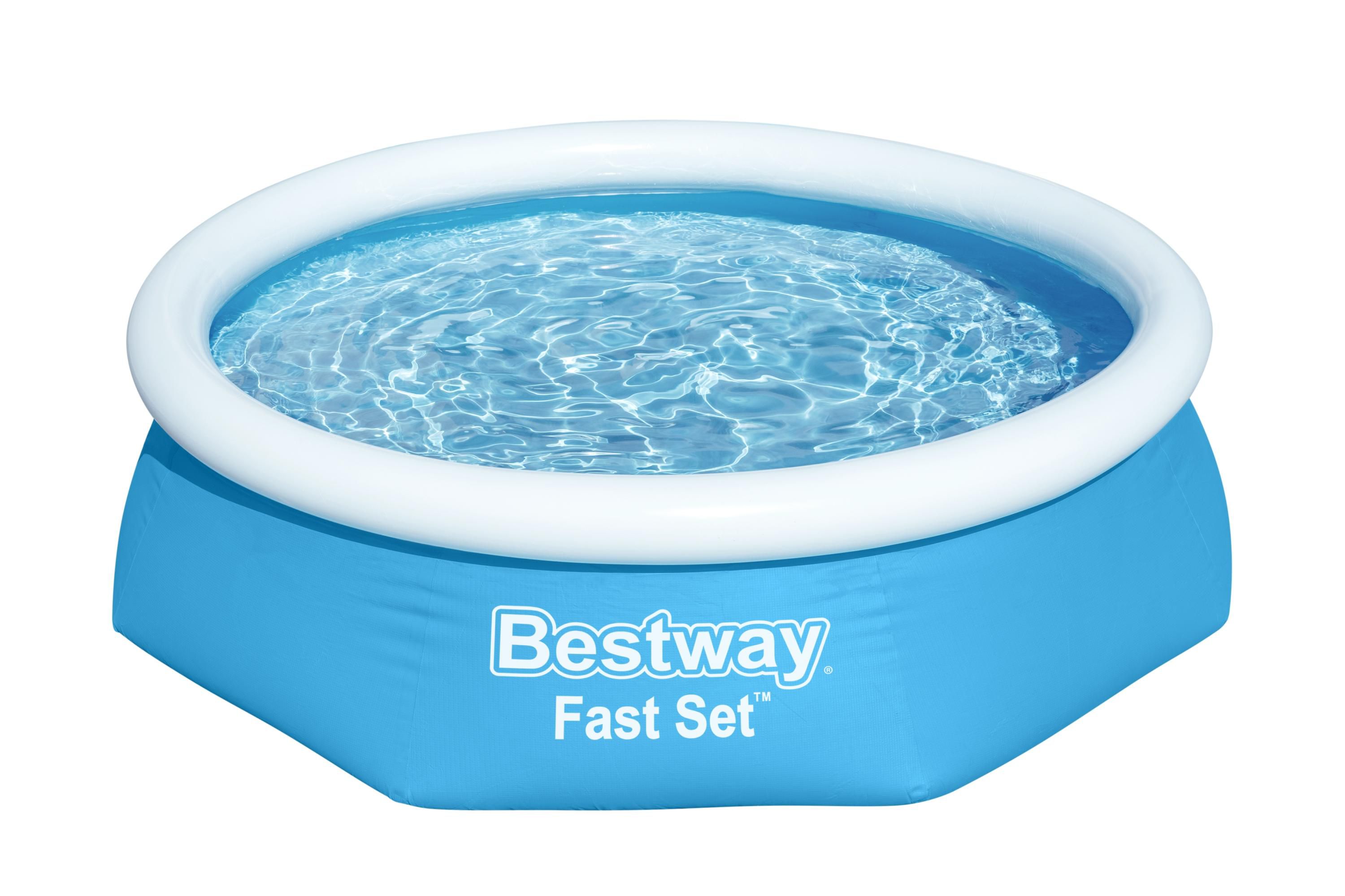 Bestway Fast set Polyester (PES) & PVC Inflatable pool (W) 2.44m x (L) 2.44m