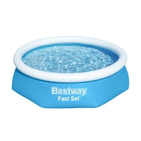 Bestway Fast set Polyester (PES) & PVC Inflatable pool (W) 2.44m x (L) 2.44m