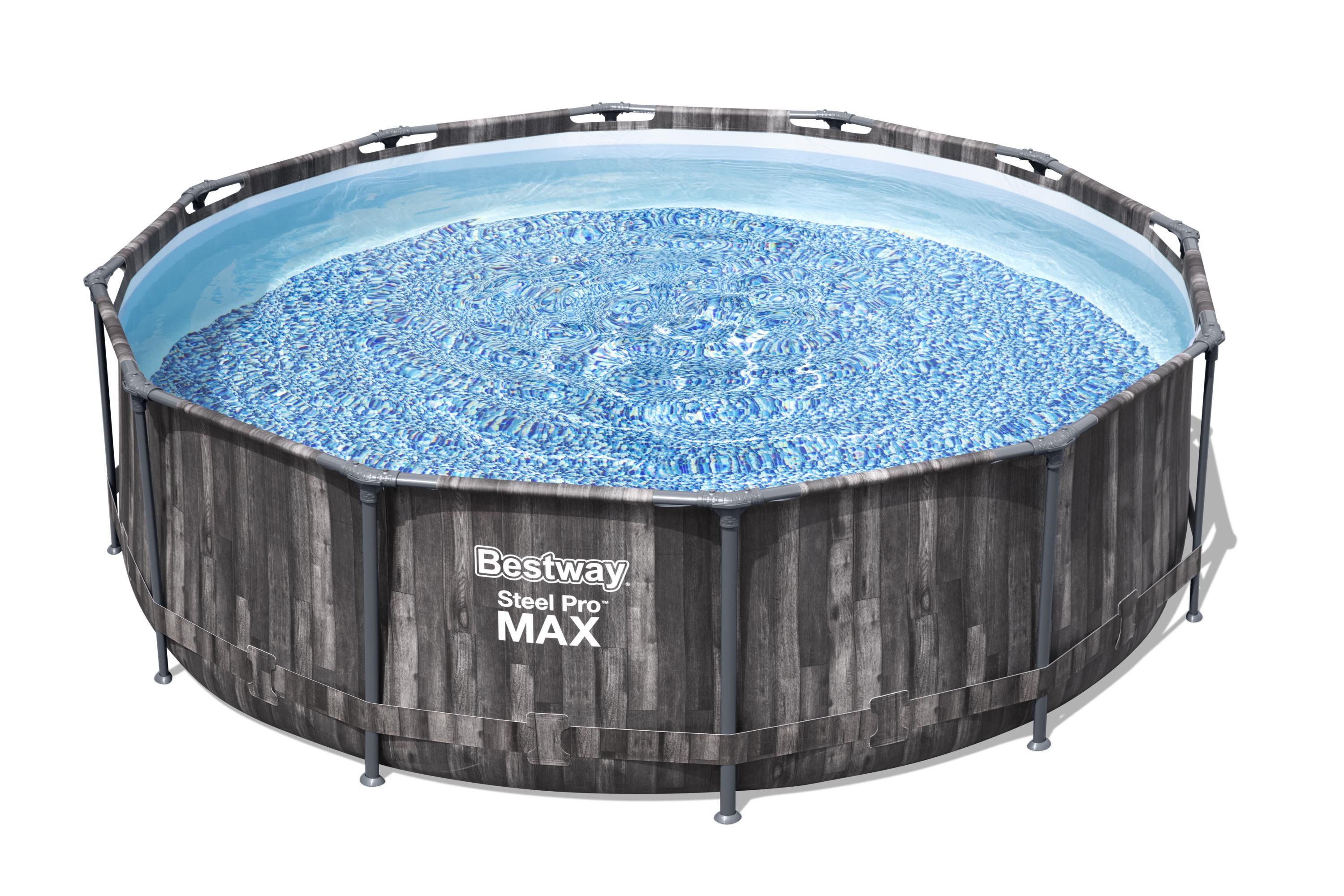 Bestway Steel pro max Polyvinyl chloride (PVC) Family swimming pool (W) 3.66m x (L) 3.66m