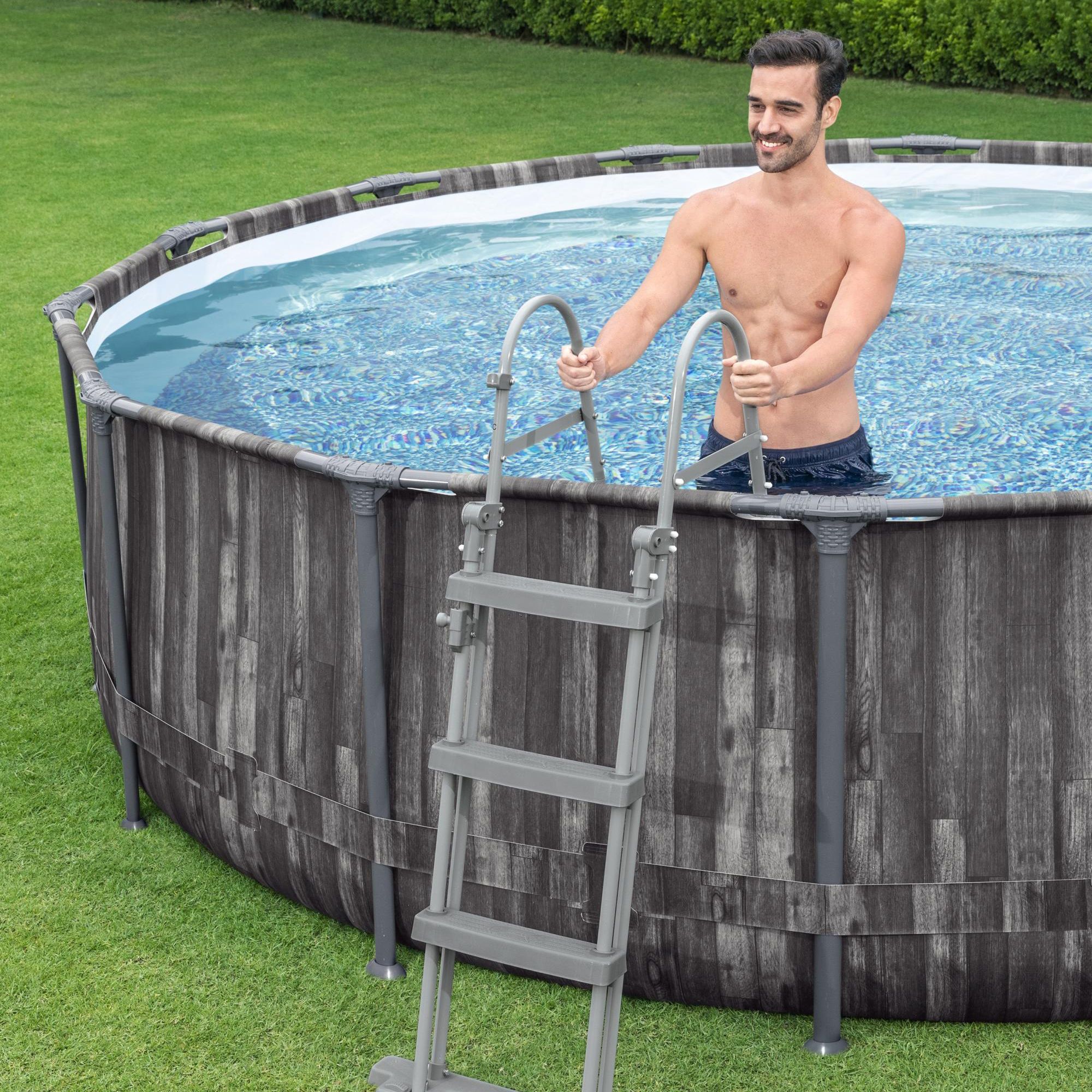 Bestway Steel pro max Polyvinyl chloride (PVC) Family swimming pool (W) 3.66m x (L) 3.66m