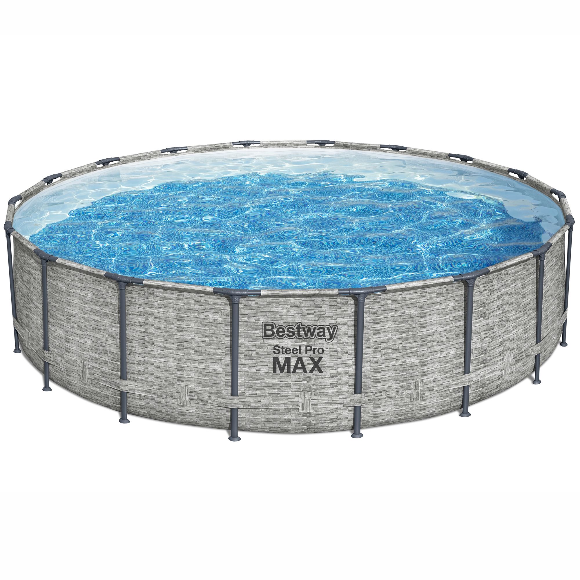 Bestway Steel Pro Rattan Print Metal & plastic Pool | Tradepoint