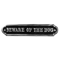 Beware of the dog Aluminium Safety sign, (H)50mm (W)240mm
