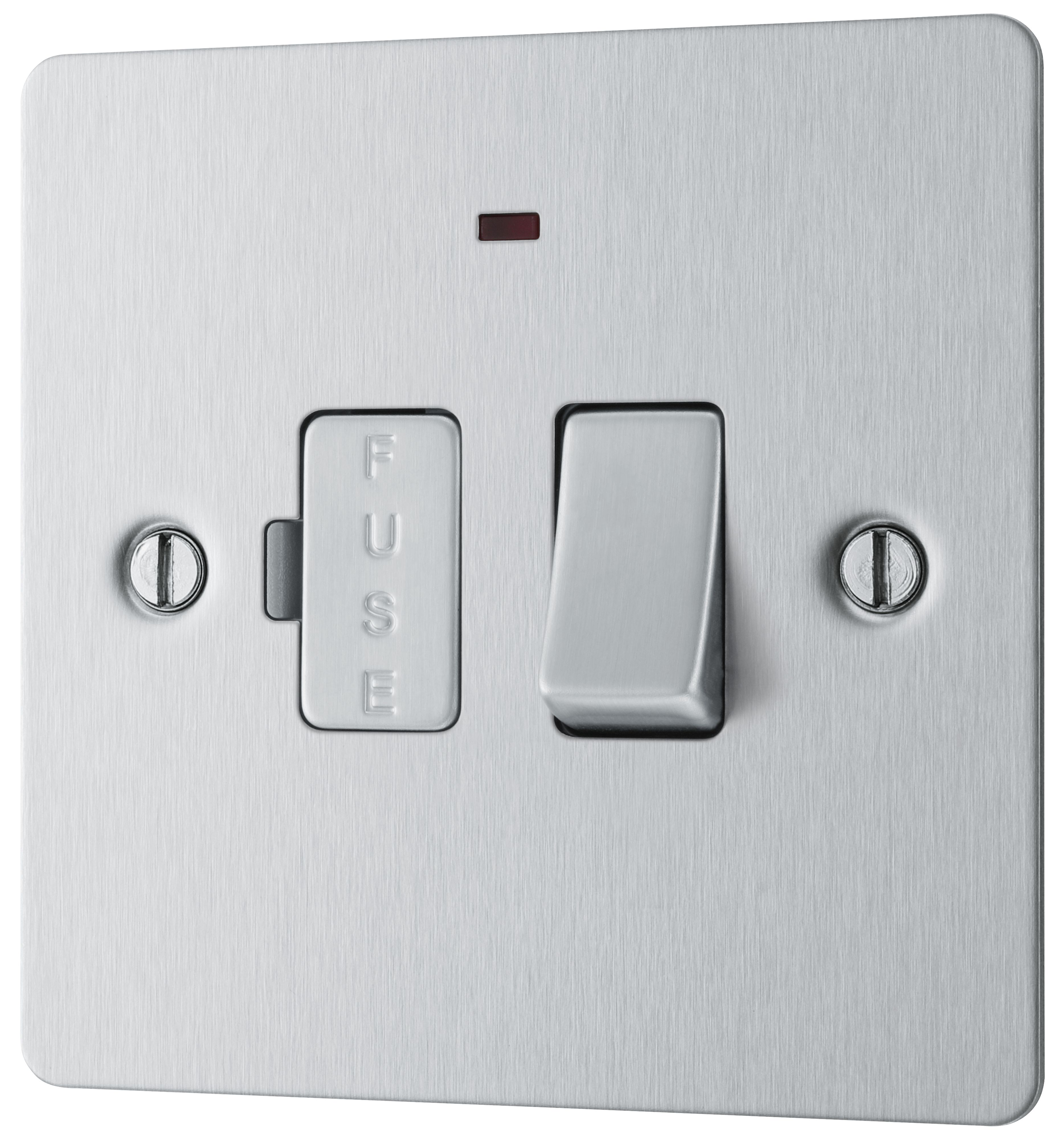 BG 13A 1 gang 2 way Flat profile Switched Neon indicator Fused connection unit