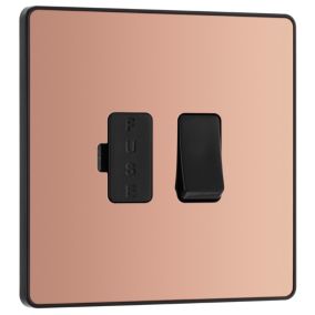 BG 13A 1 gang 2 way Raised slim profile Switched Fused connection unit Copper effect