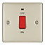 BG 45A Rocker Raised slim Control switch with LED indicator Matt Pearl