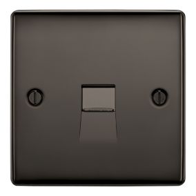 BG Black Nickel 1 gang Master telephone socket