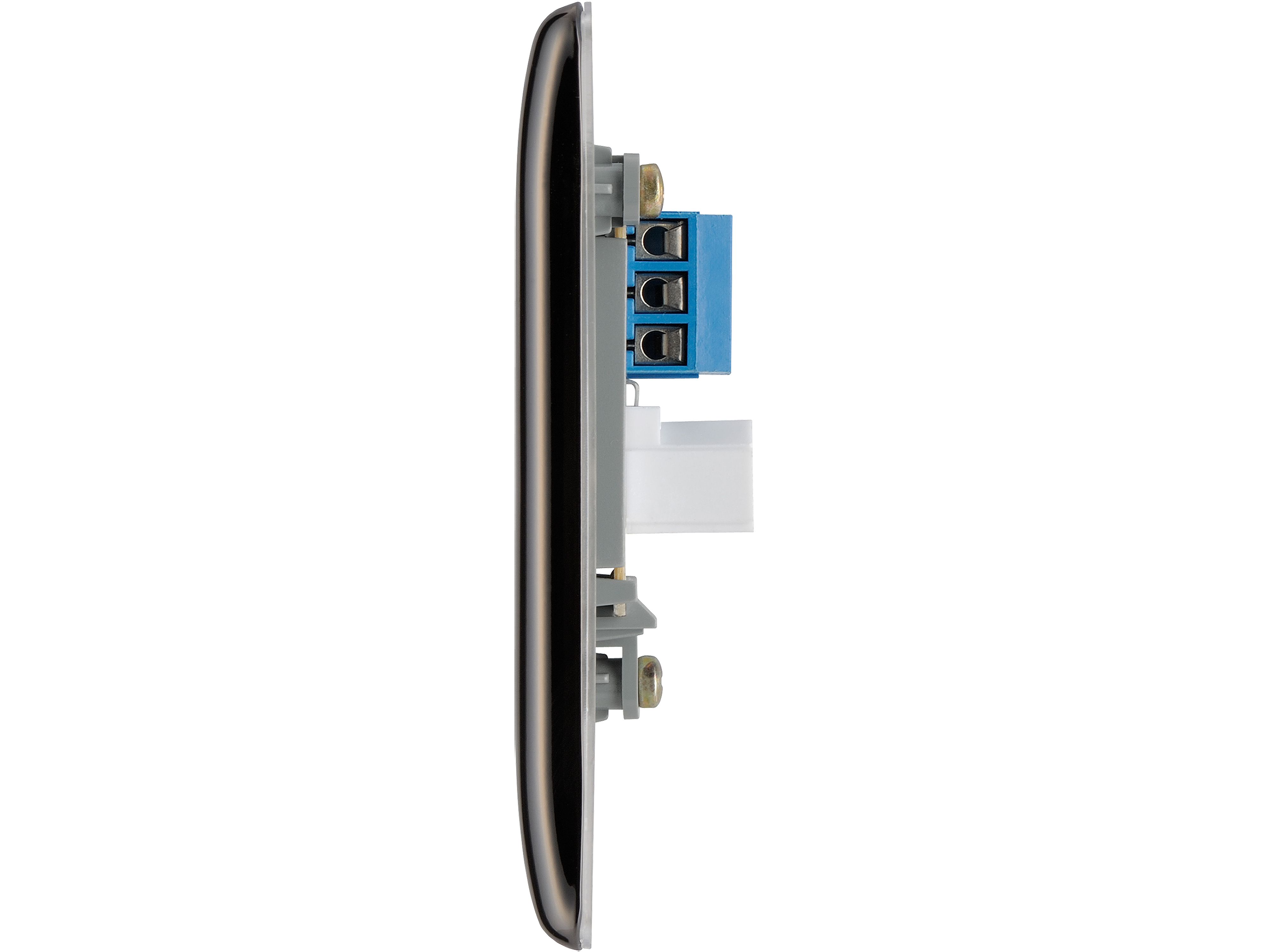 BG Black Nickel 1 gang Slave telephone socket