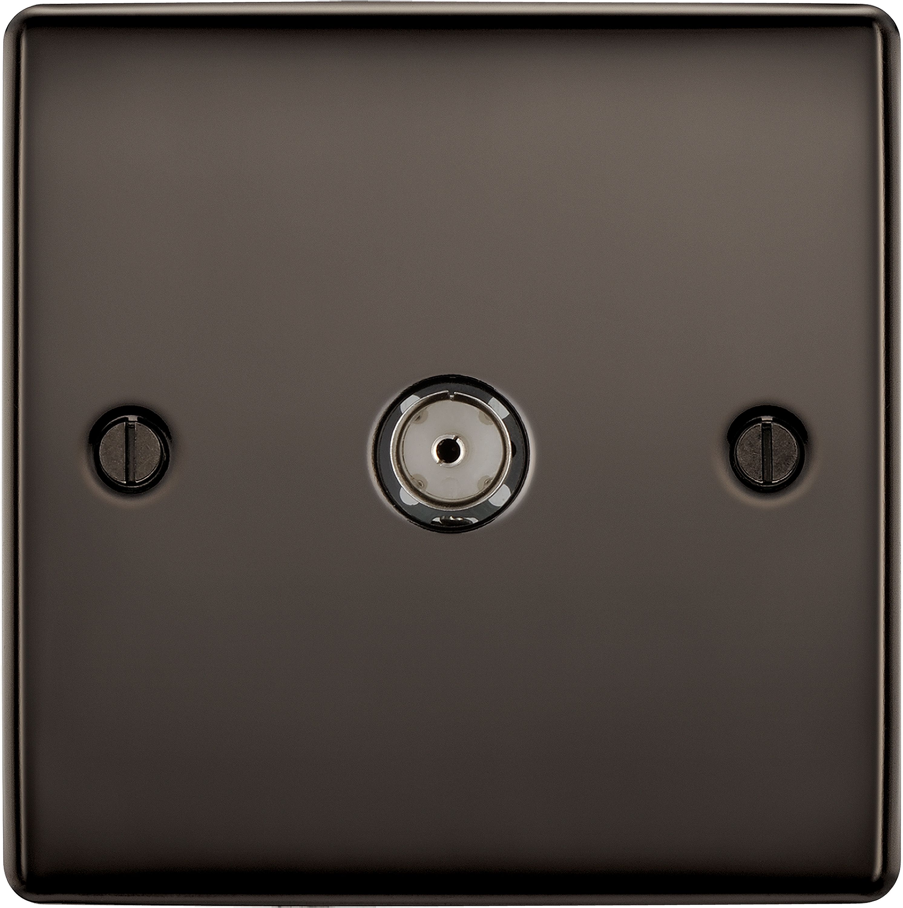 BG Black Nickel Semi-flush Single TV socket