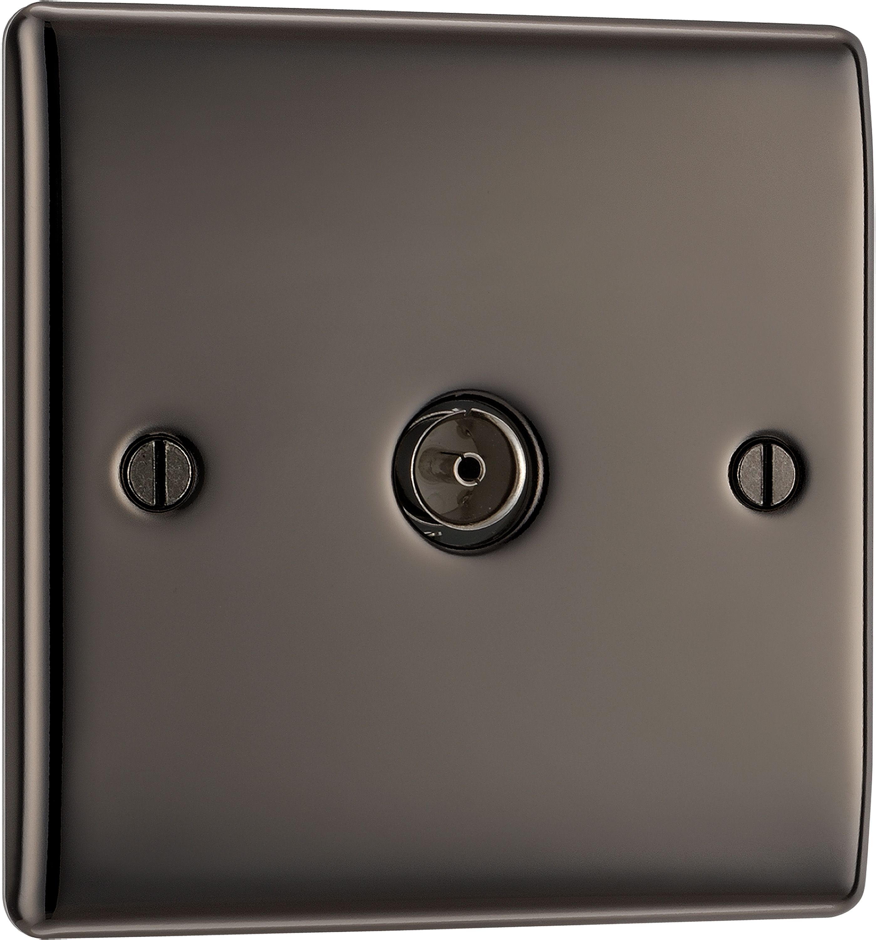 BG Black Nickel Semi-flush Single TV socket
