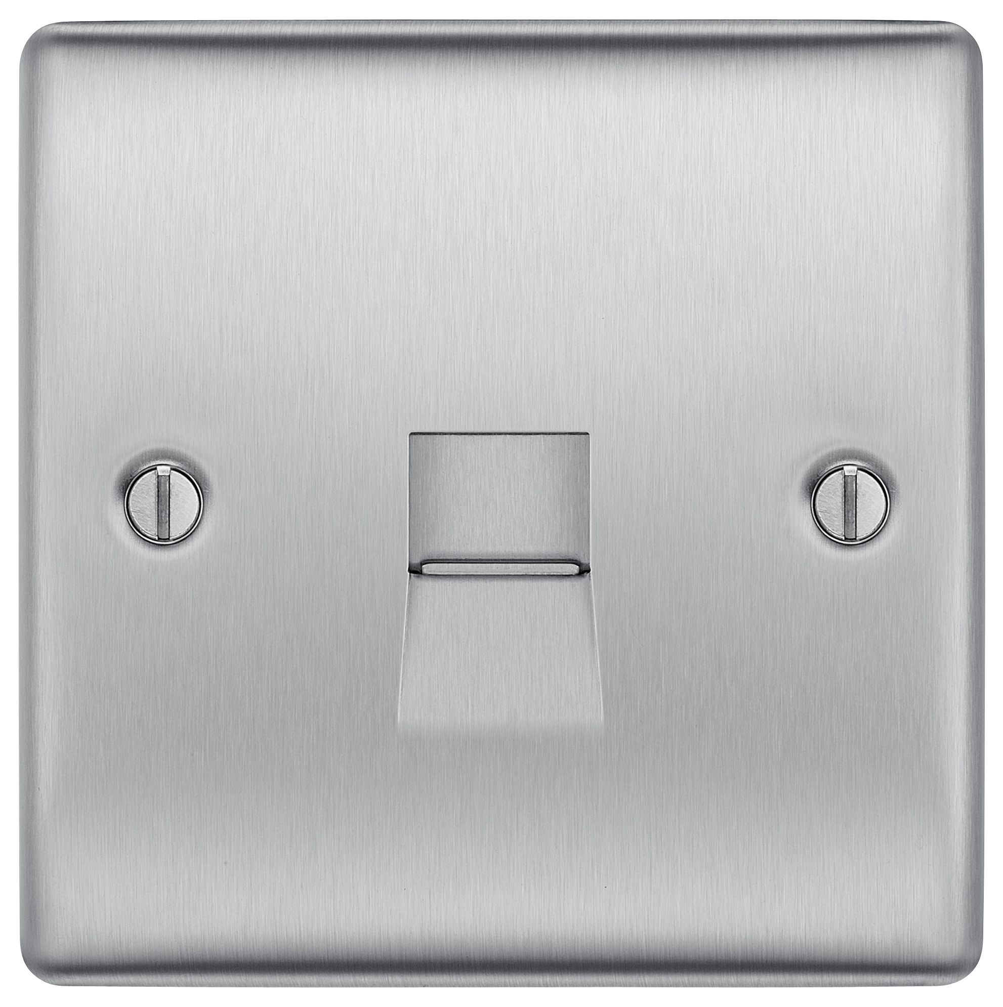 BG Brushed Steel 1 gang Master telephone socket