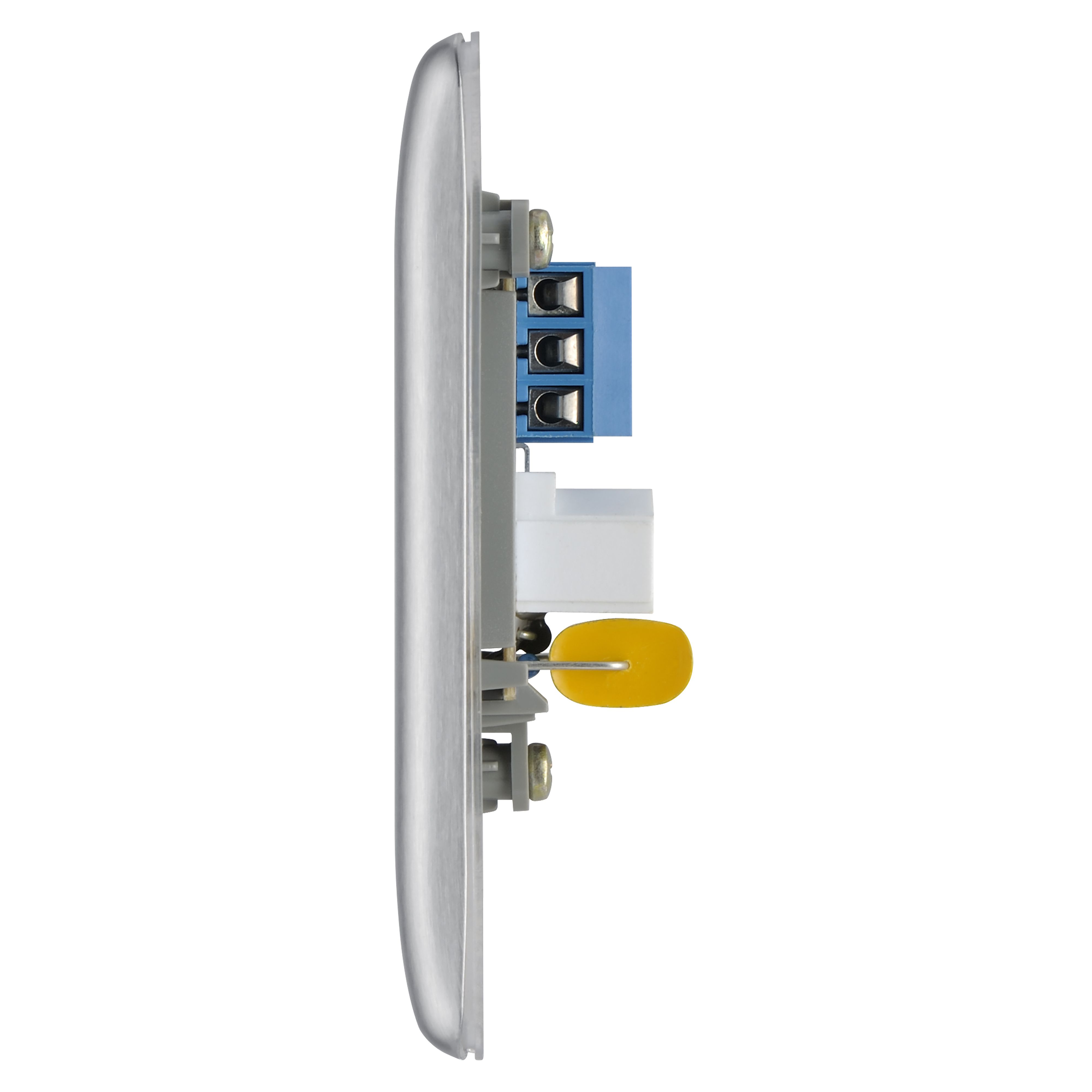 BG Brushed Steel 1 gang Master telephone socket
