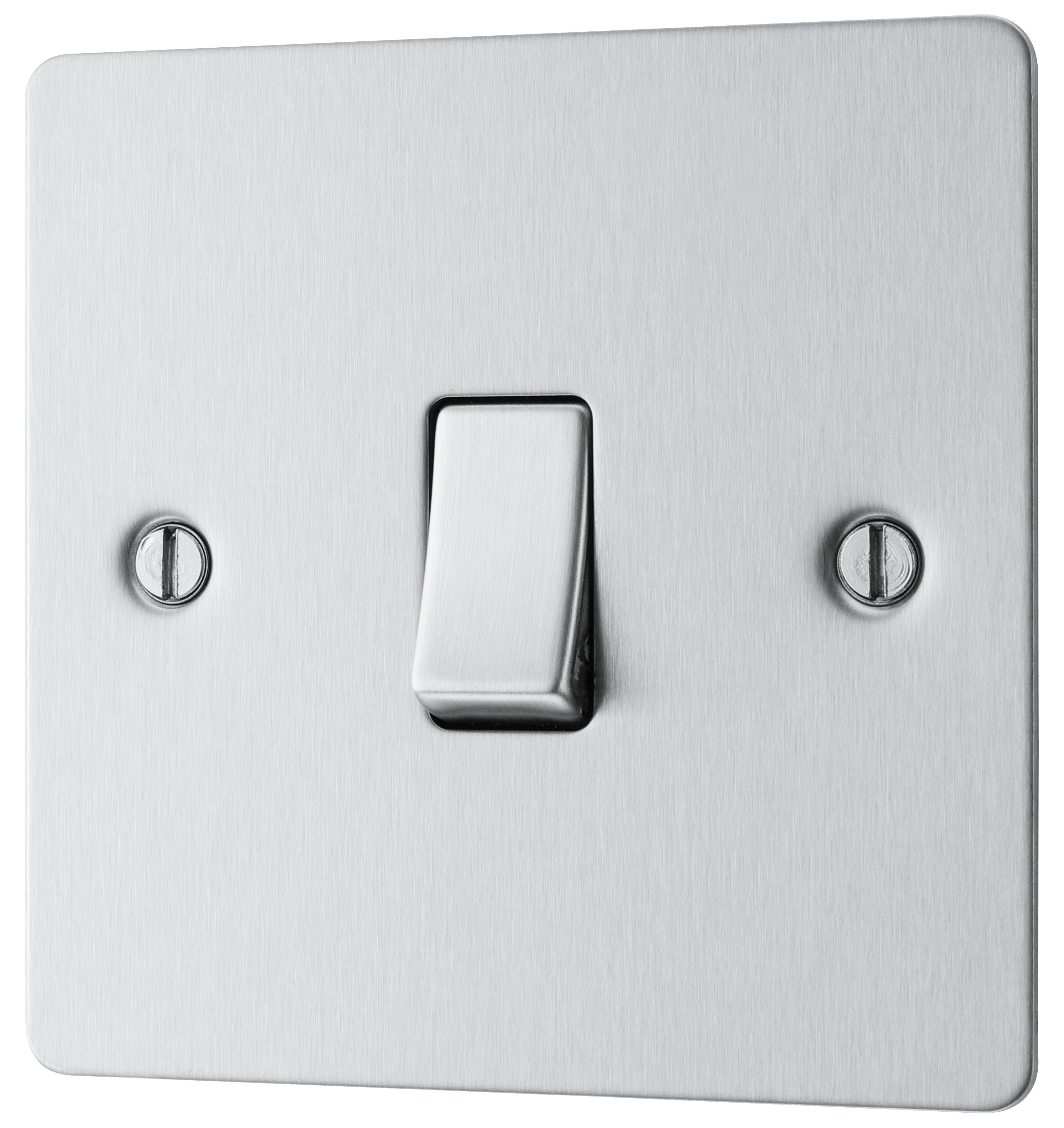 BG Brushed Steel 20A 2 way 1 gang Light Switch with Without LED indicator