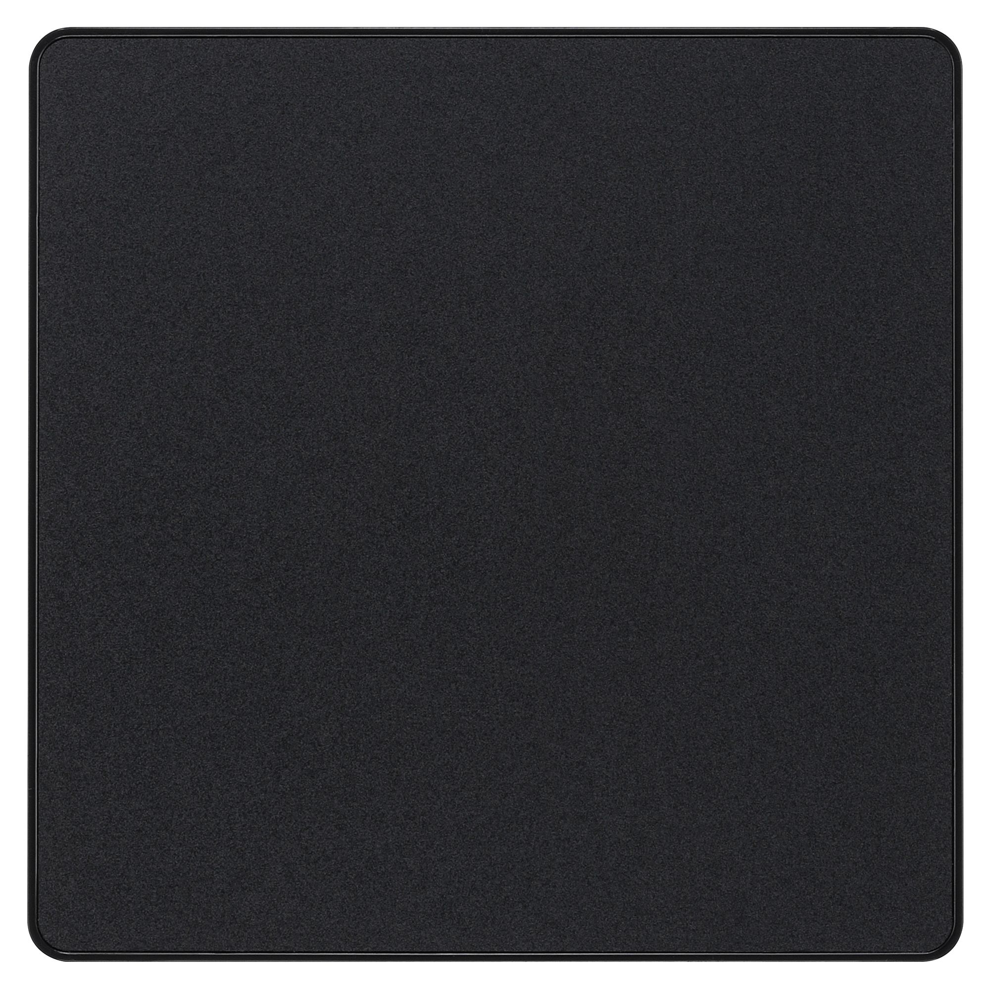 BG Matt Black 1 gang Single Screwless Blanking plate