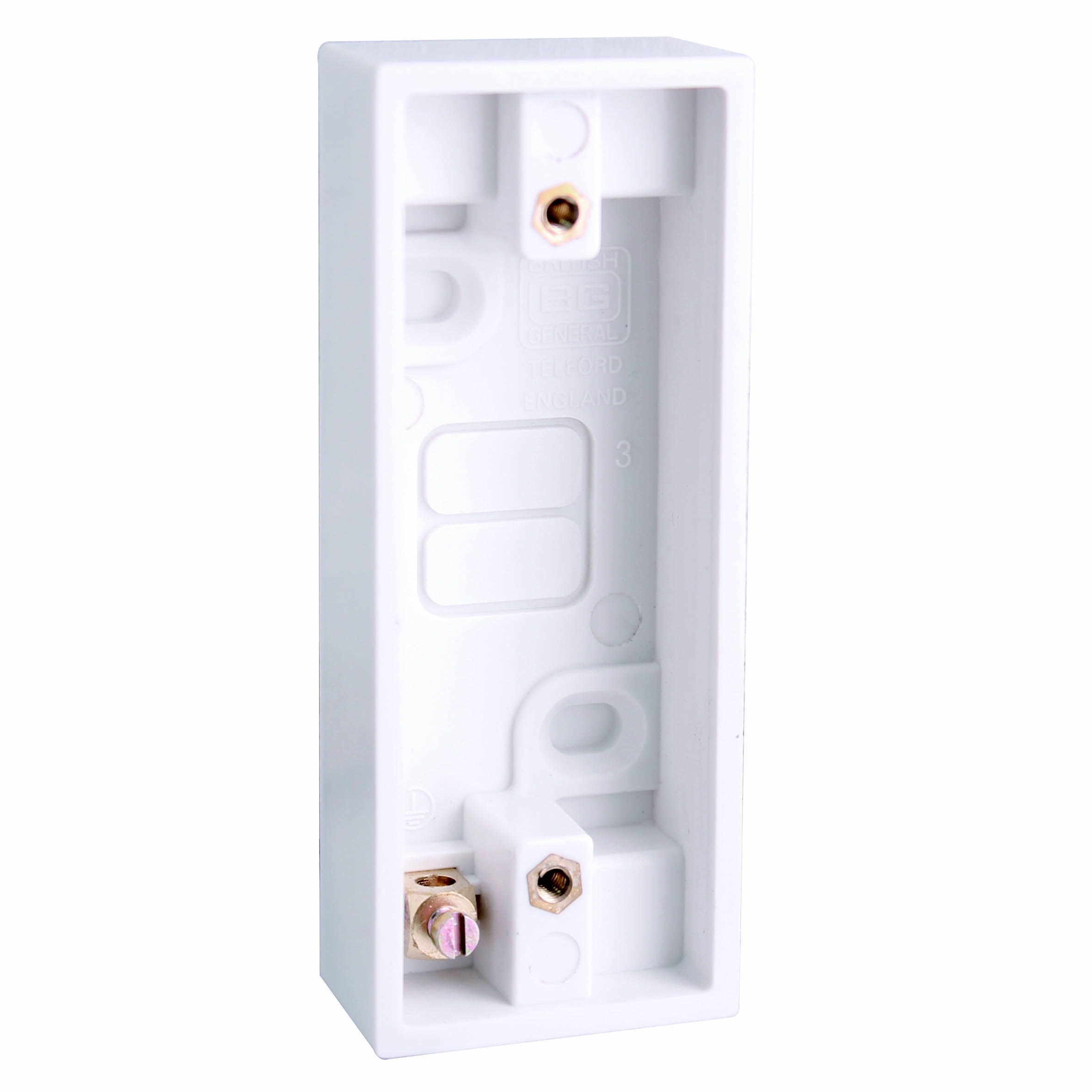 BG Plastic 19mm Single Moulded box