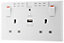 BG White 13A Switched Double WiFi extender socket with USB