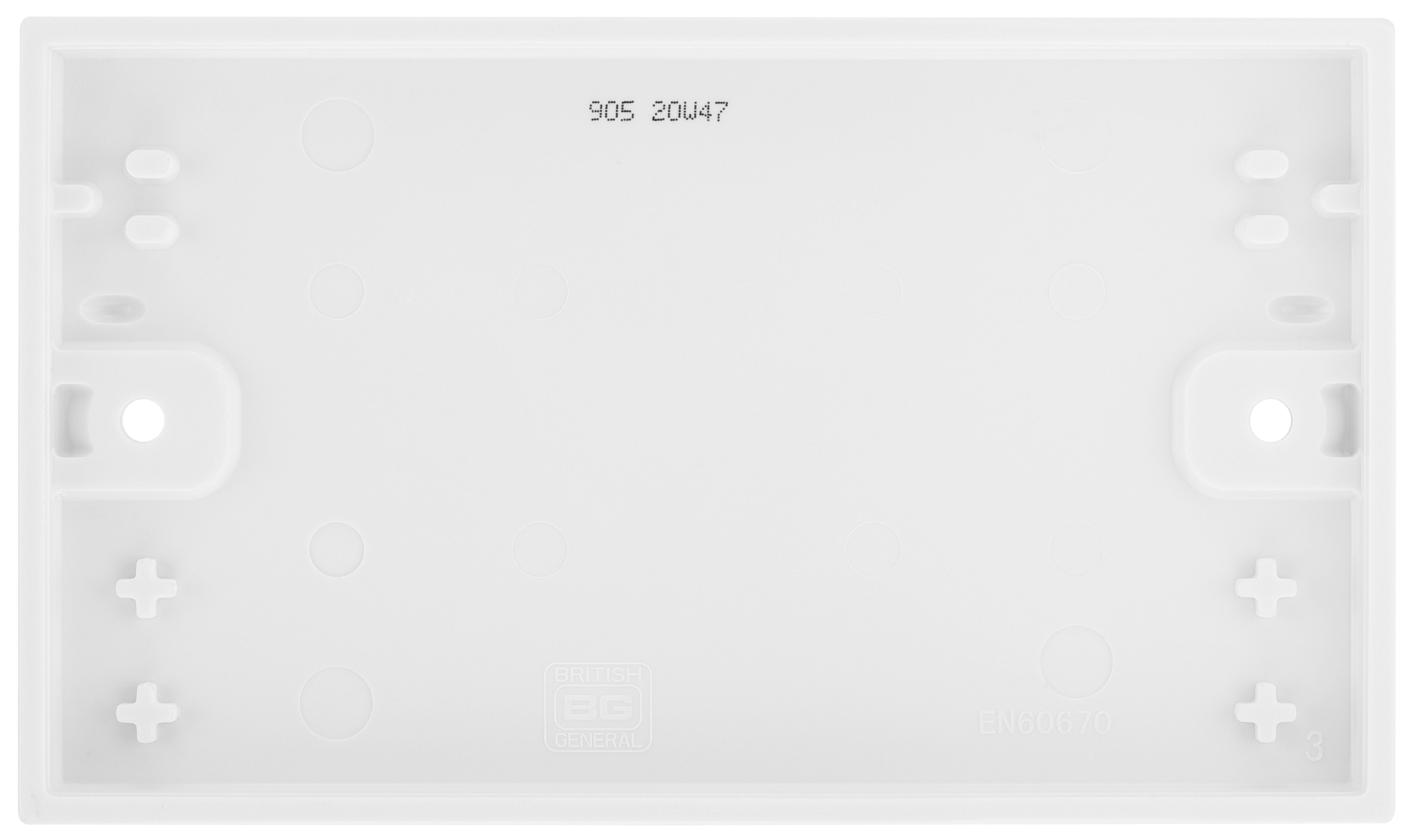 BG White 2 gang Blanking plate