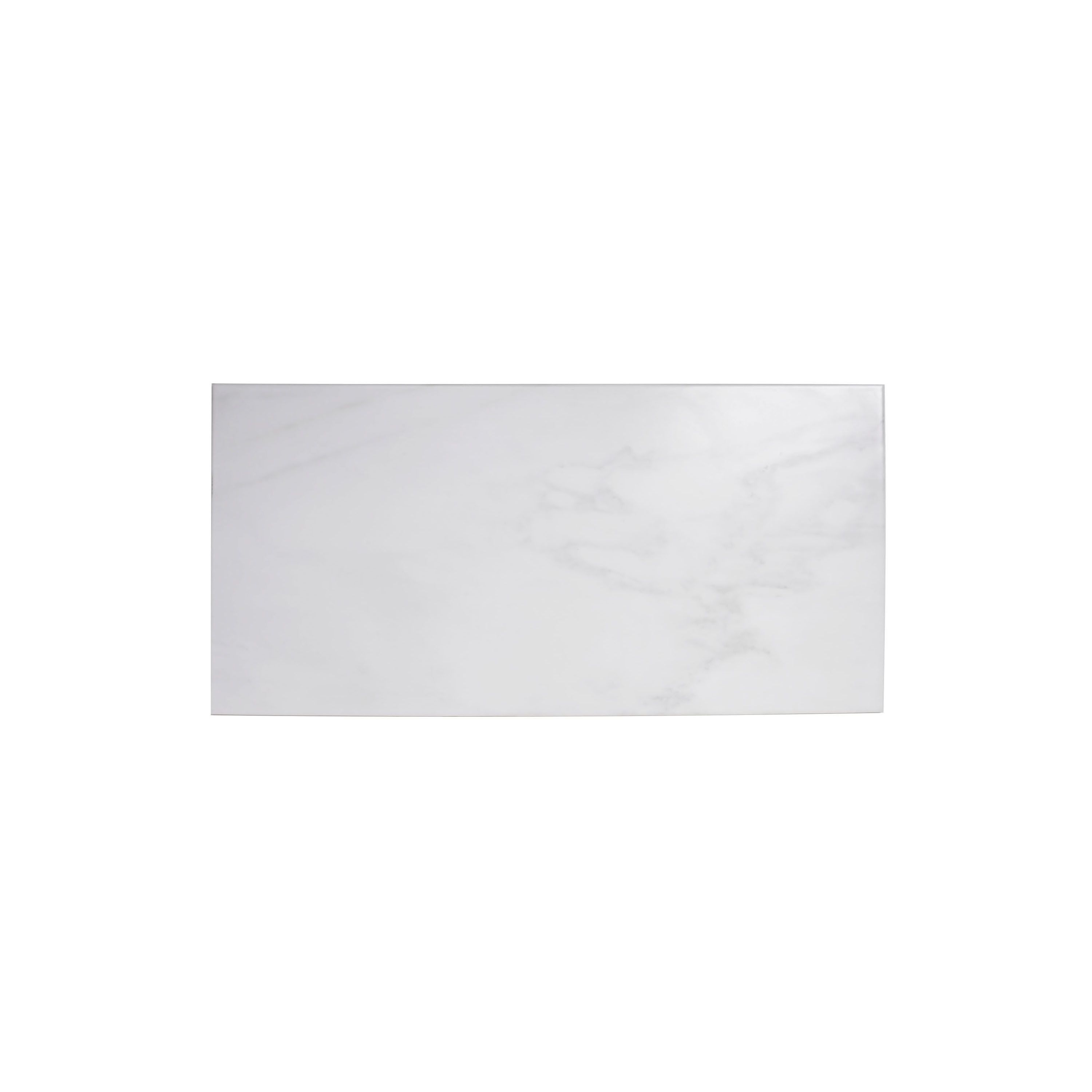 Bianco White Satin Marble effect Ceramic Wall & floor Tile, Pack of 5, (L)600mm (W)300mm