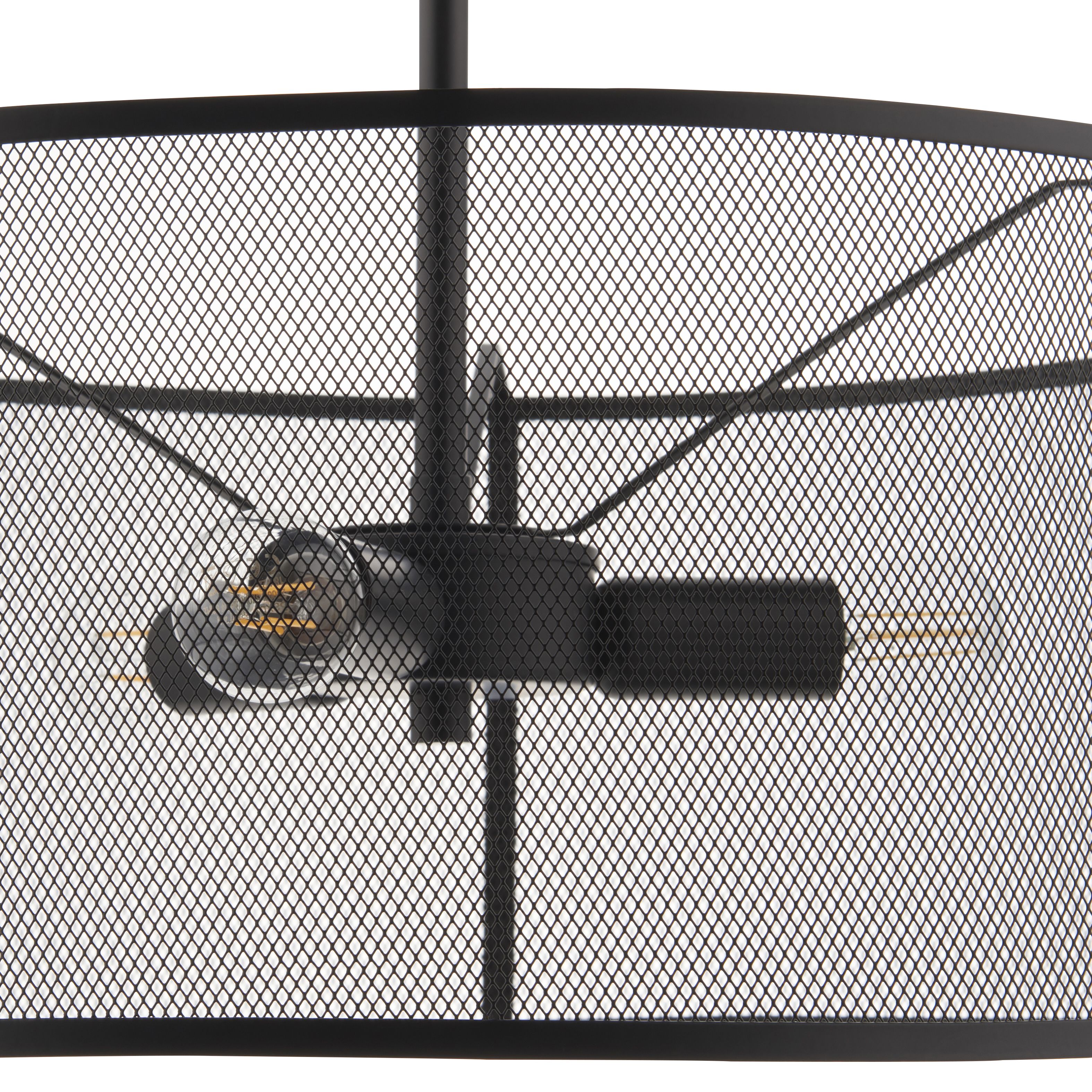 Black 3 Lamp Pendant ceiling light, (Dia)500mm