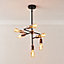 Black 6 Lamp Pendant ceiling light, (Dia)365mm
