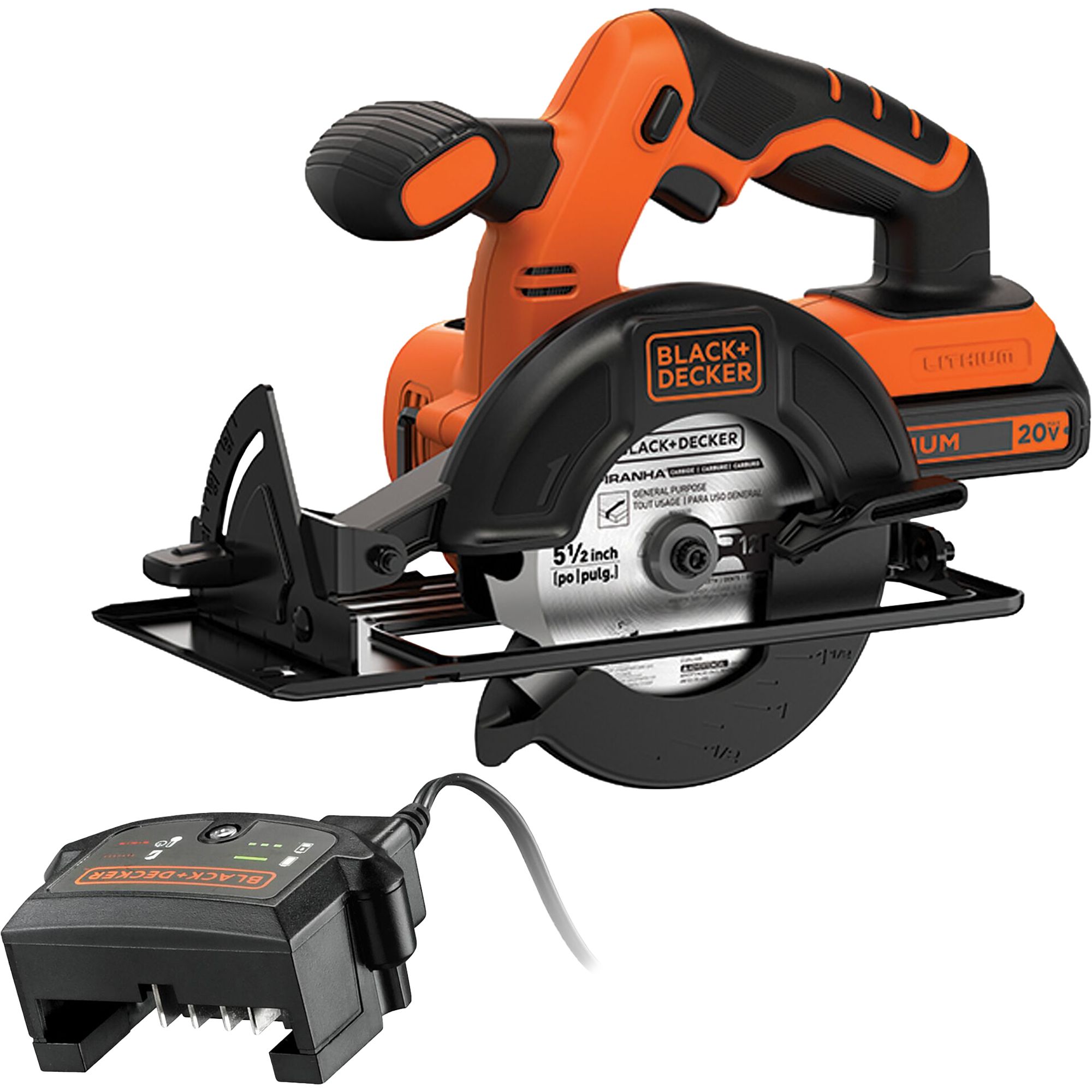 Black+Decker 18V 1 x 1.5 Li-ion 140mm Cordless Circular saw BDCCS18C1-GB