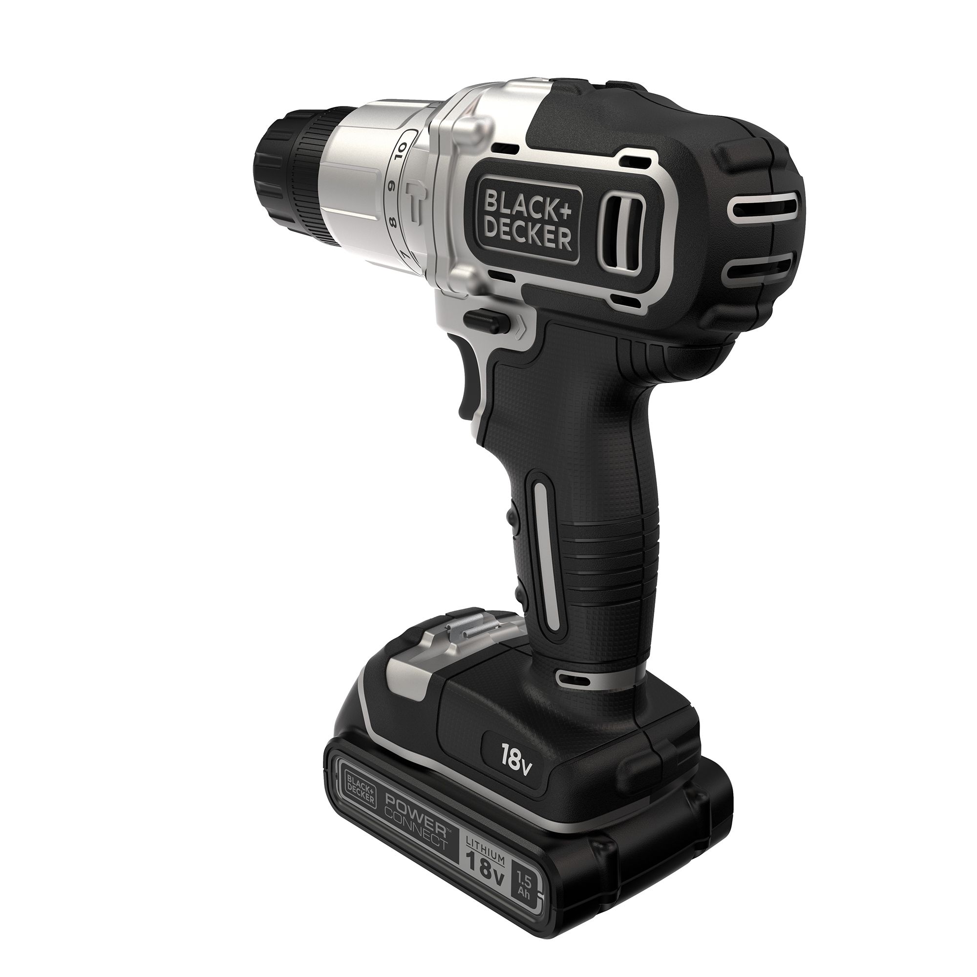 Black+Decker 18V 1 x 2 Li-ion Brushed Cordless Combi drill