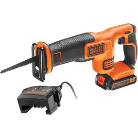 Black+Decker 18V 1 x 1.5 Li-ion Cordless Reciprocating saw BDCR18C1-GB