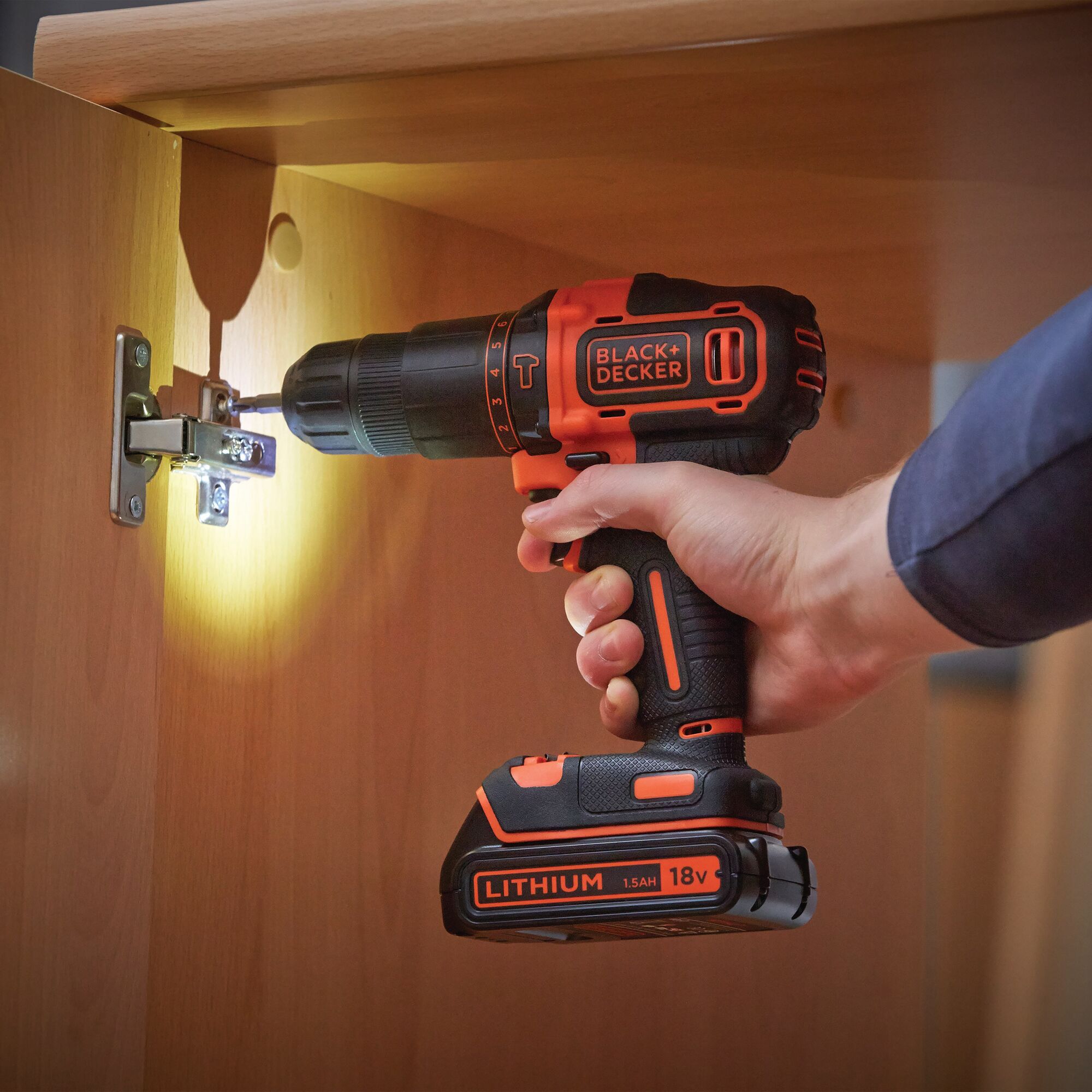 Black+Decker 18V 1 x 2 Li-ion Brushed Cordless Combi drill KFBCD701D1K